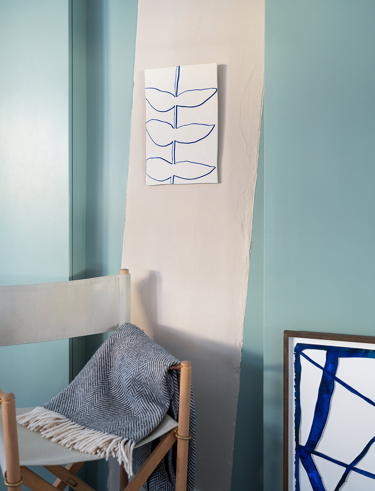 Kähler Relief Stilk 28X43Cm, 28X43 cm, Posters, Weiß - Botanical, Homeware