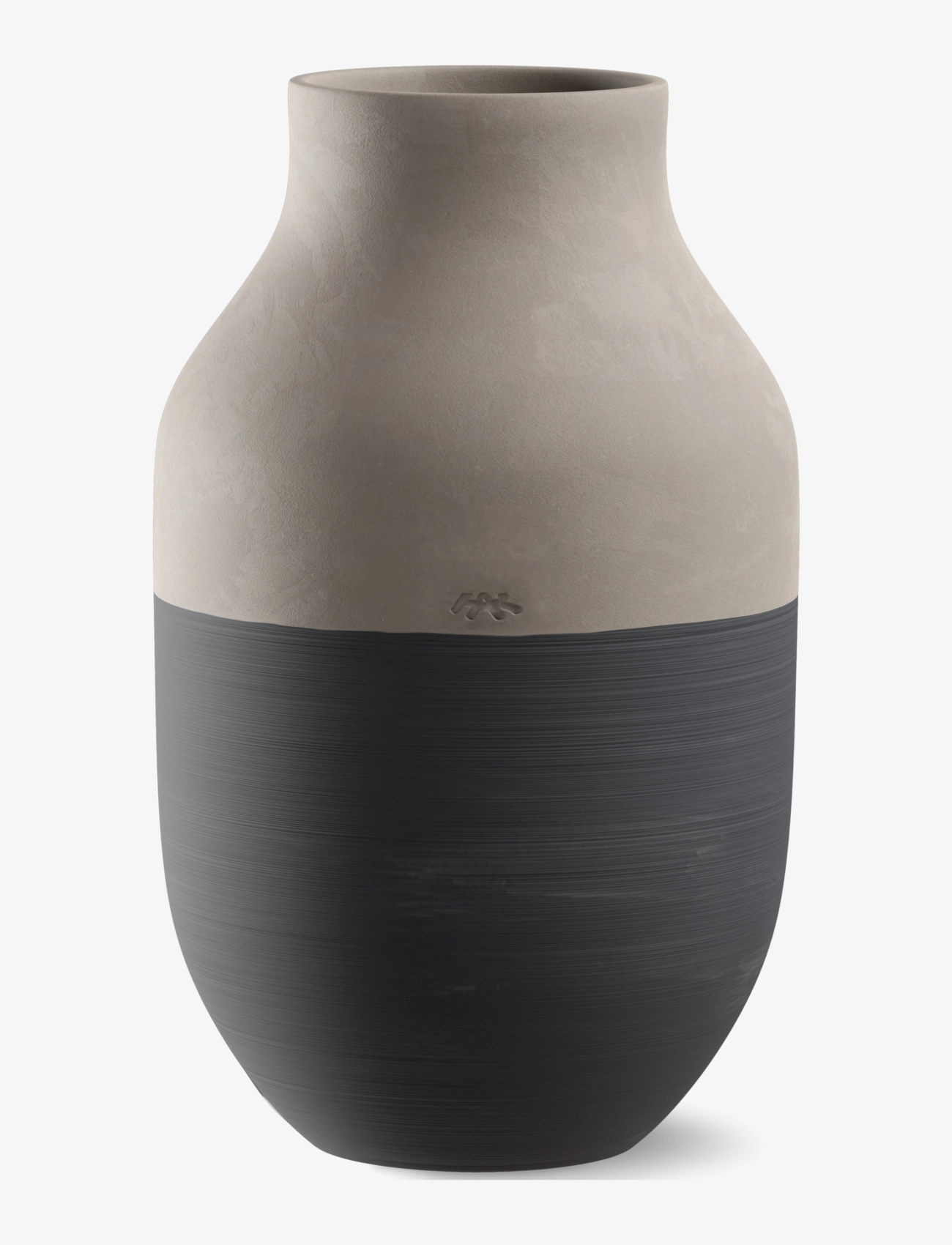 Kähler Omaggio Circulare Vase H20 cm anthracite grey - Vasen - ANTHRACITE GREY / grey
