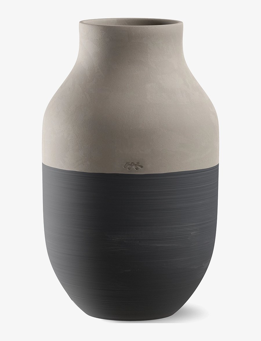 Kähler - Omaggio Circulare Vase H31 cm antracitgrå - vaser - anthracite grey - 1