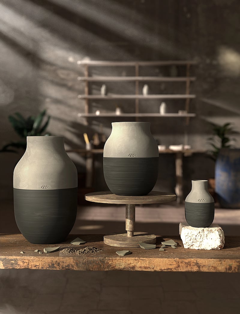 Kähler - Omaggio Circulare Vase H31 cm anthracite grey - shop by price - anthracite grey - 1