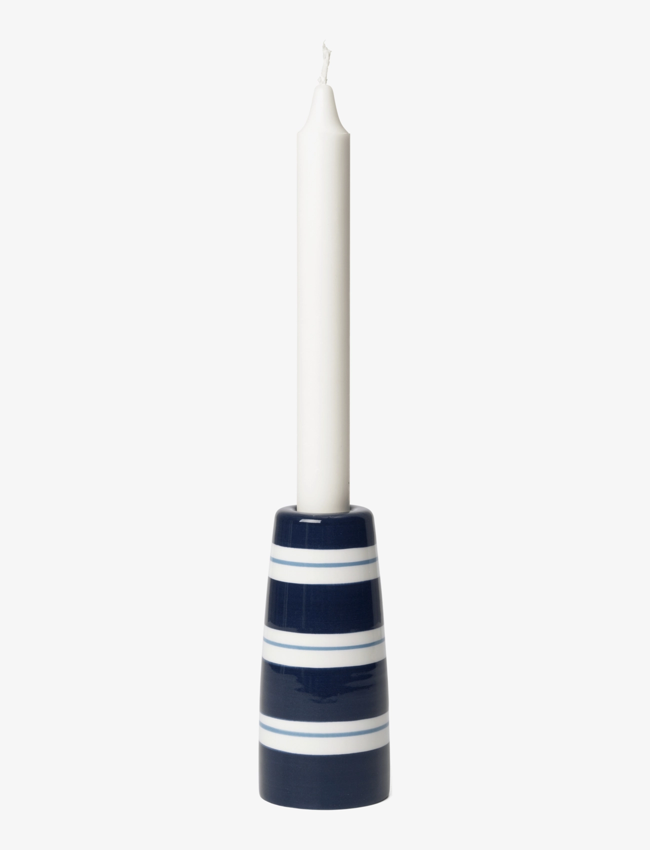 Kähler - Omaggio Nuovo Candle holder H12 dark blue - kerzenständer - dark blue - 1