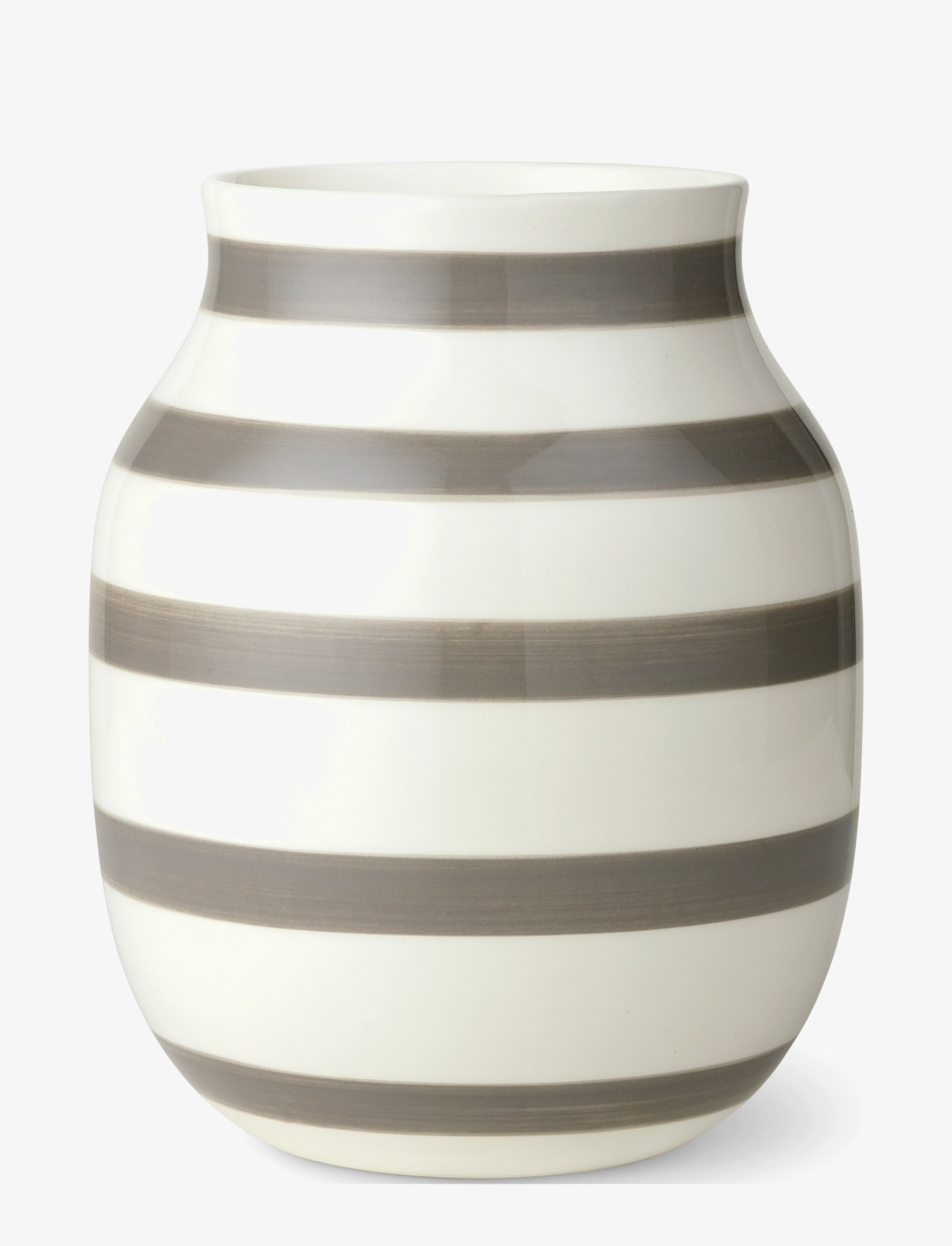 Kähler Omaggio Vase H12.5 cm warm grey - Vasen - WARM GREY / grey