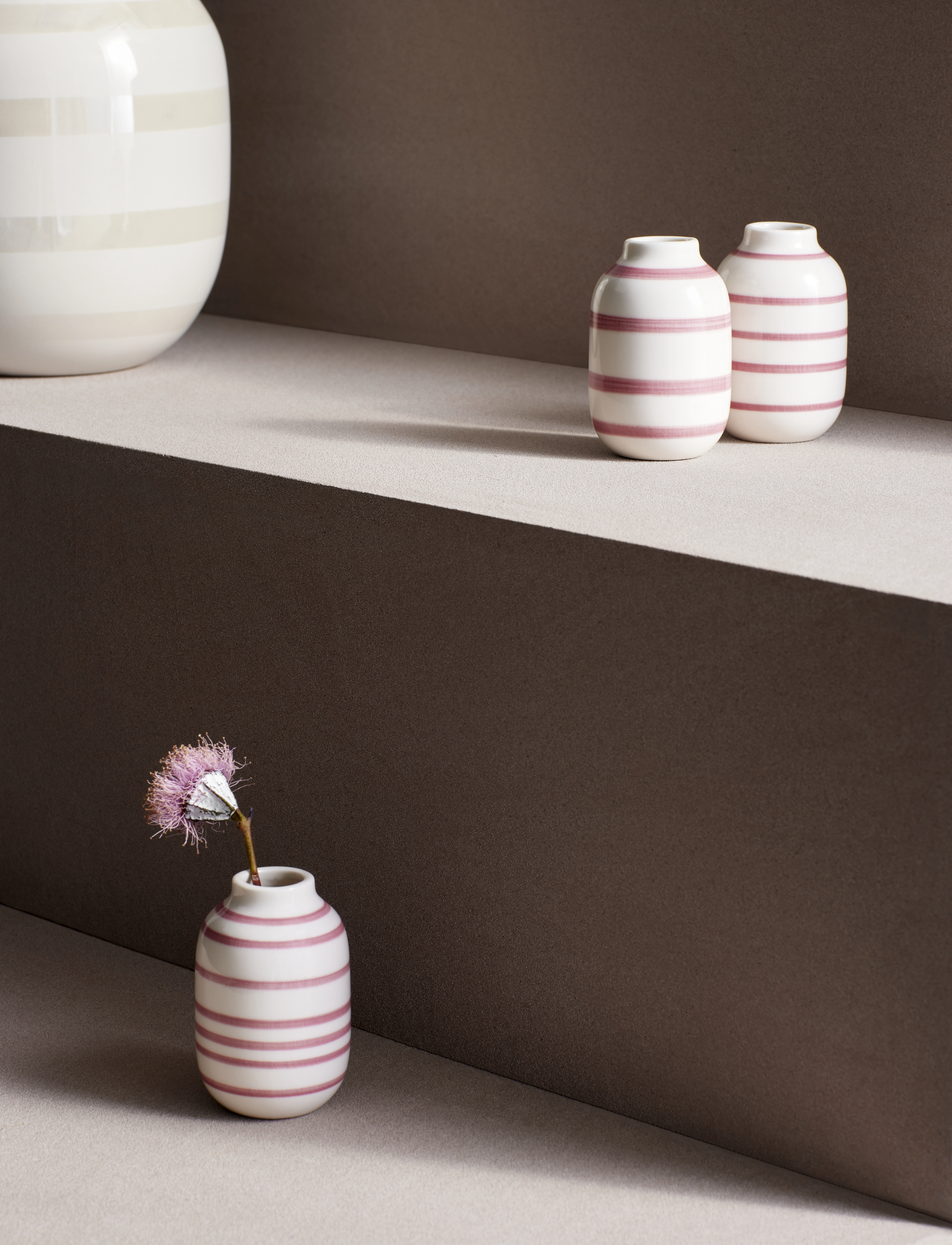 Kähler Omaggio Vase Miniature Rosa 3 Stk., One Size, Pink, Vaser > Små Vaser, Unisex