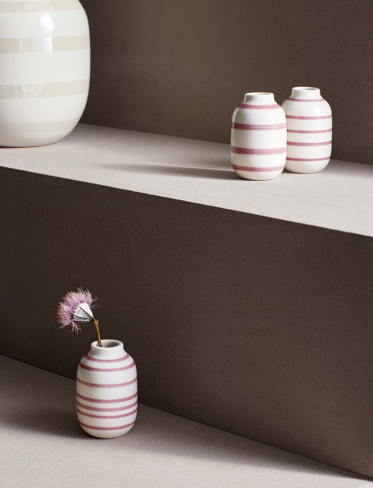 Kähler - Omaggio Vase miniature rosa 3 stk. - små vaser - rose - 1