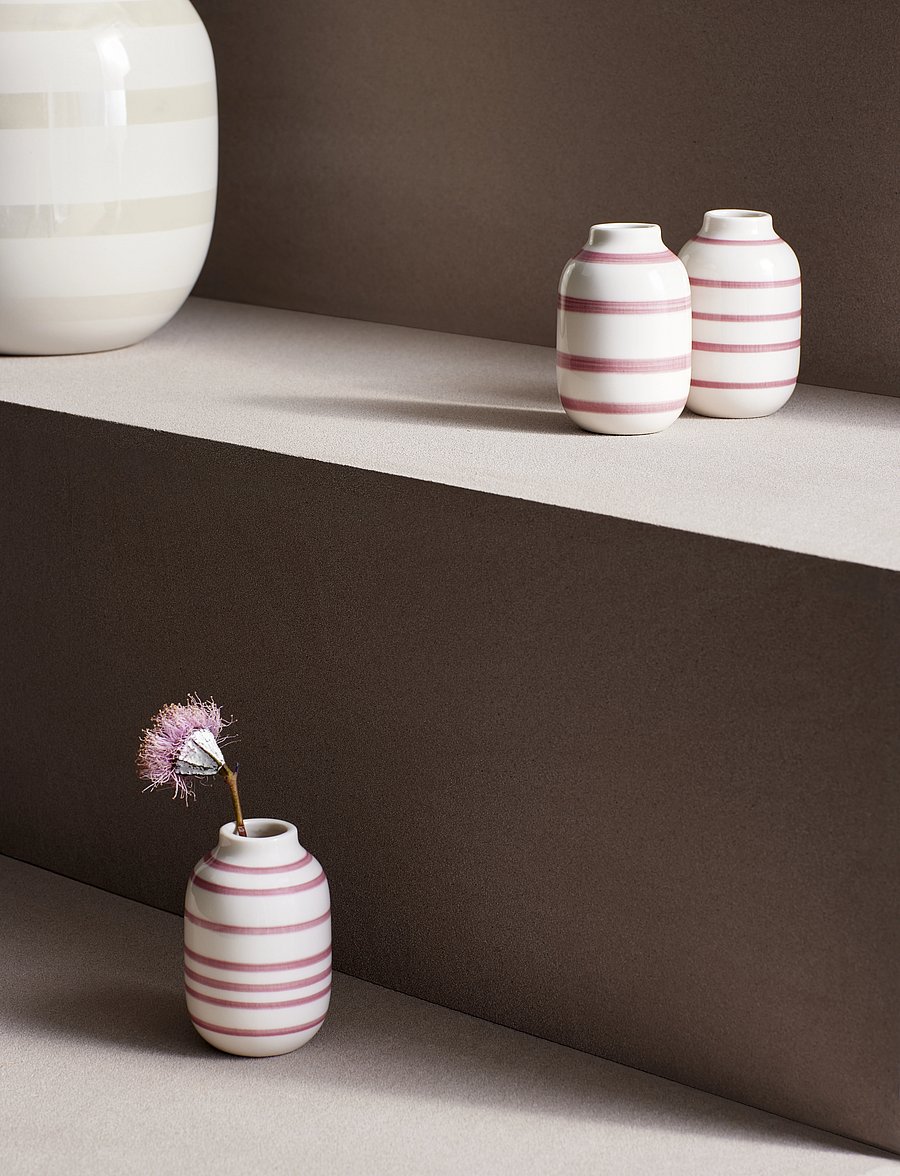 Kähler - Omaggio Vase miniature rose 3 pcs. - vasen - rose - 0