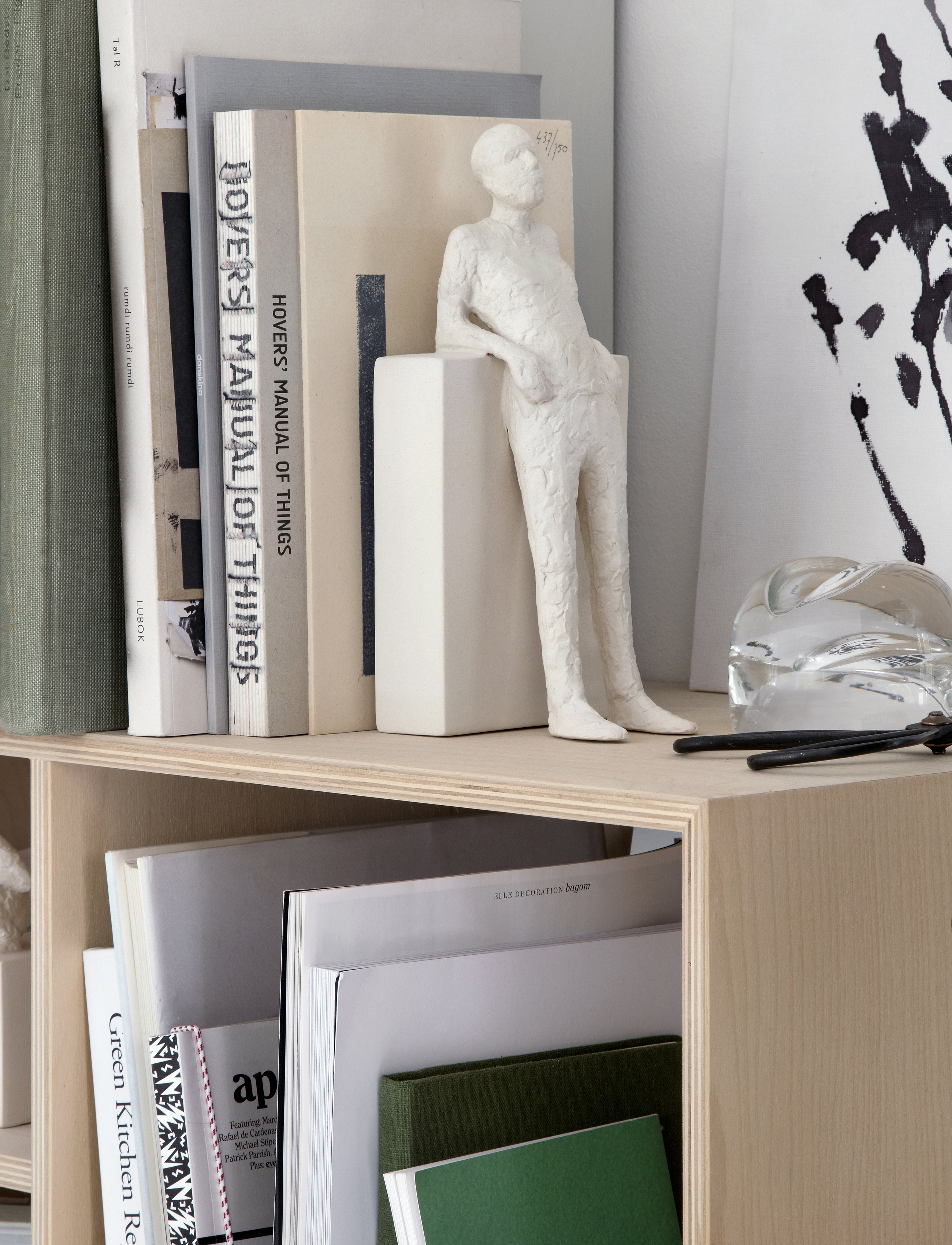 Kähler Character Livsnyderen H22, 10.5X22X10.5 cm, Decoration, Creme - Bookends, Homeware