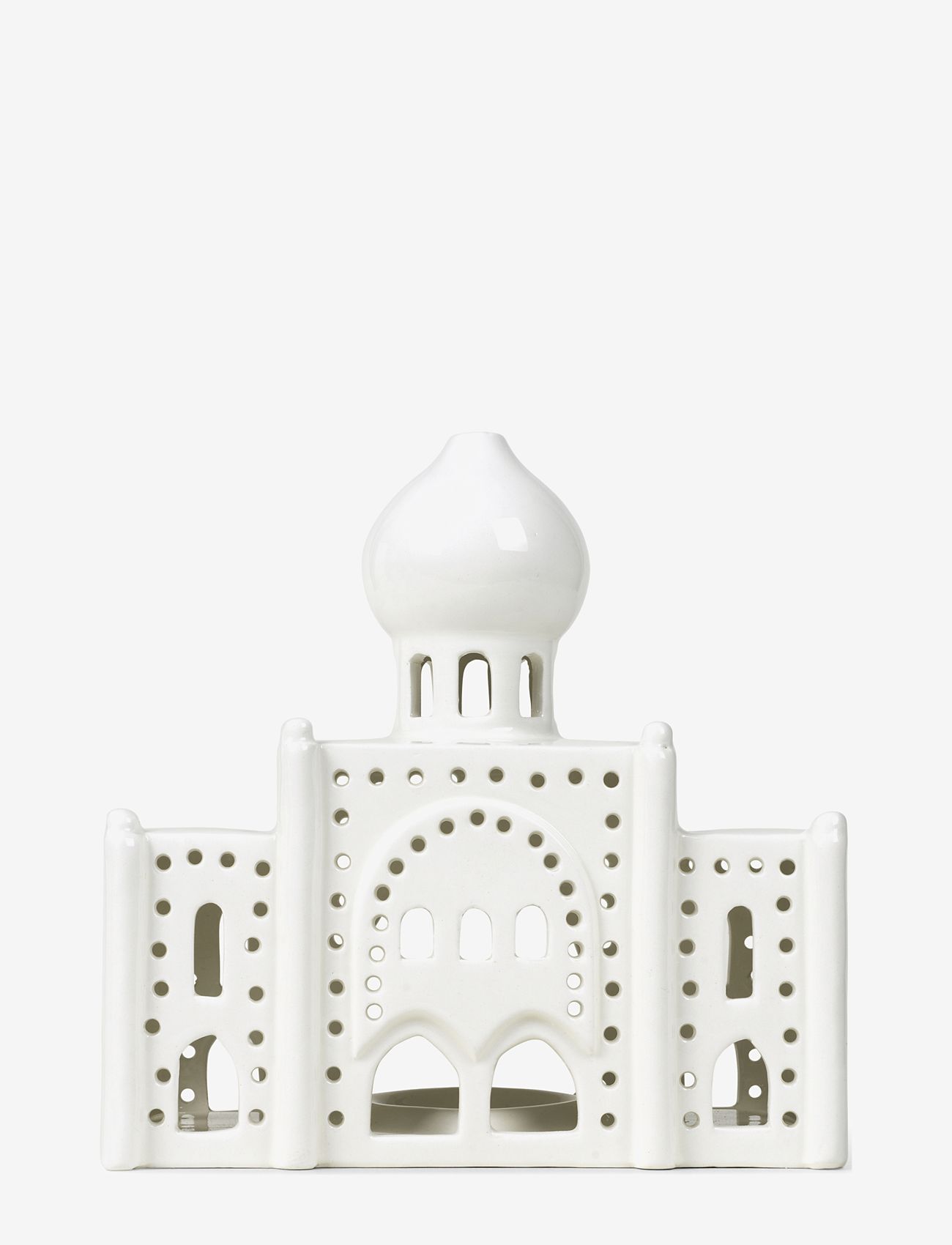 Kähler - Urbania Tivoli Lyshus Nimb H17 hvid - fyrfadsstager - white - 0