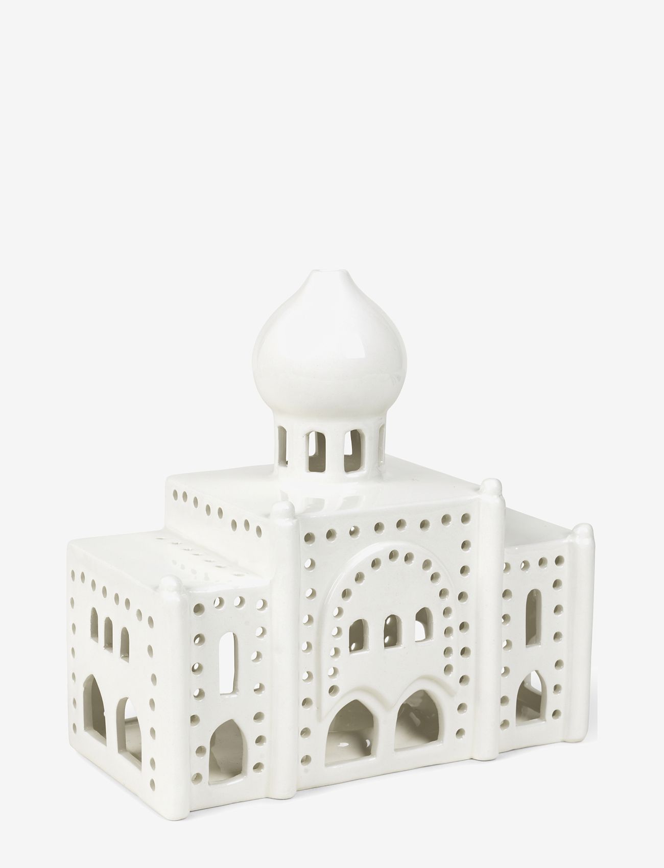 Kähler - Urbania Tivoli Lyshus Nimb H17 hvid - fyrfadsstager - white - 1