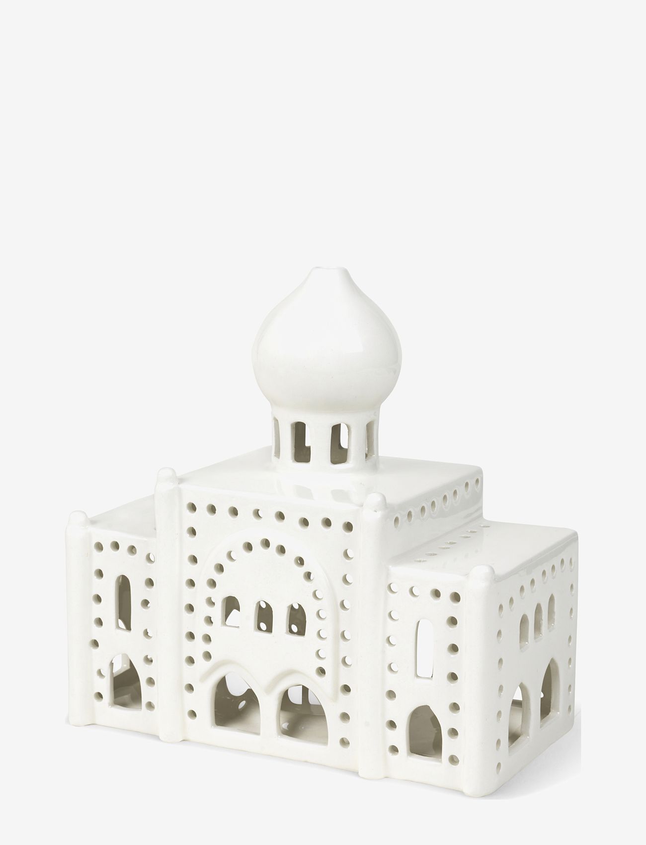 Kähler - Urbania Tivoli Lyshus Nimb H17 hvid - fyrfadsstager - white - 2