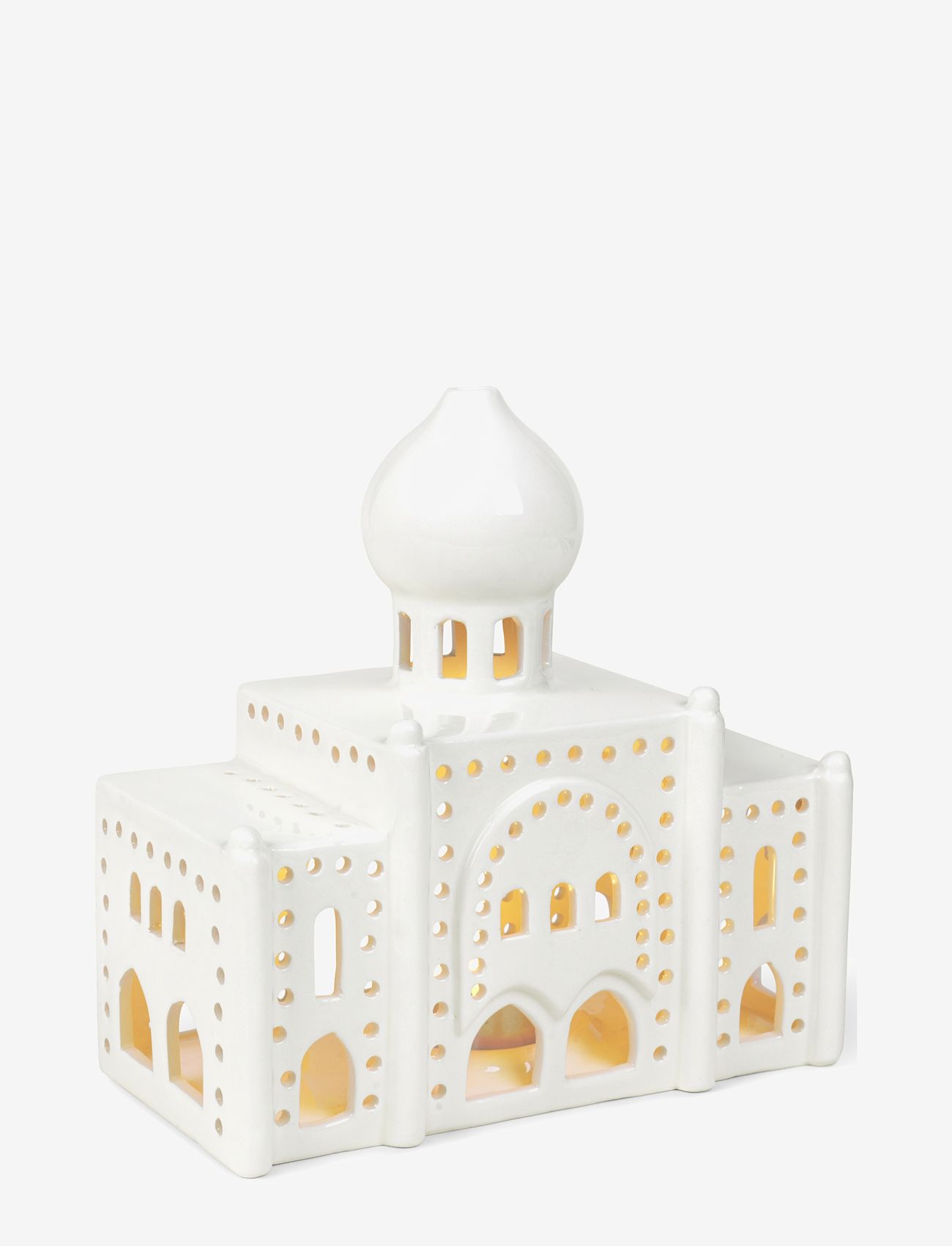 Kähler - Urbania Tivoli Lyshus Nimb H17 hvid - fyrfadsstager - white - 4