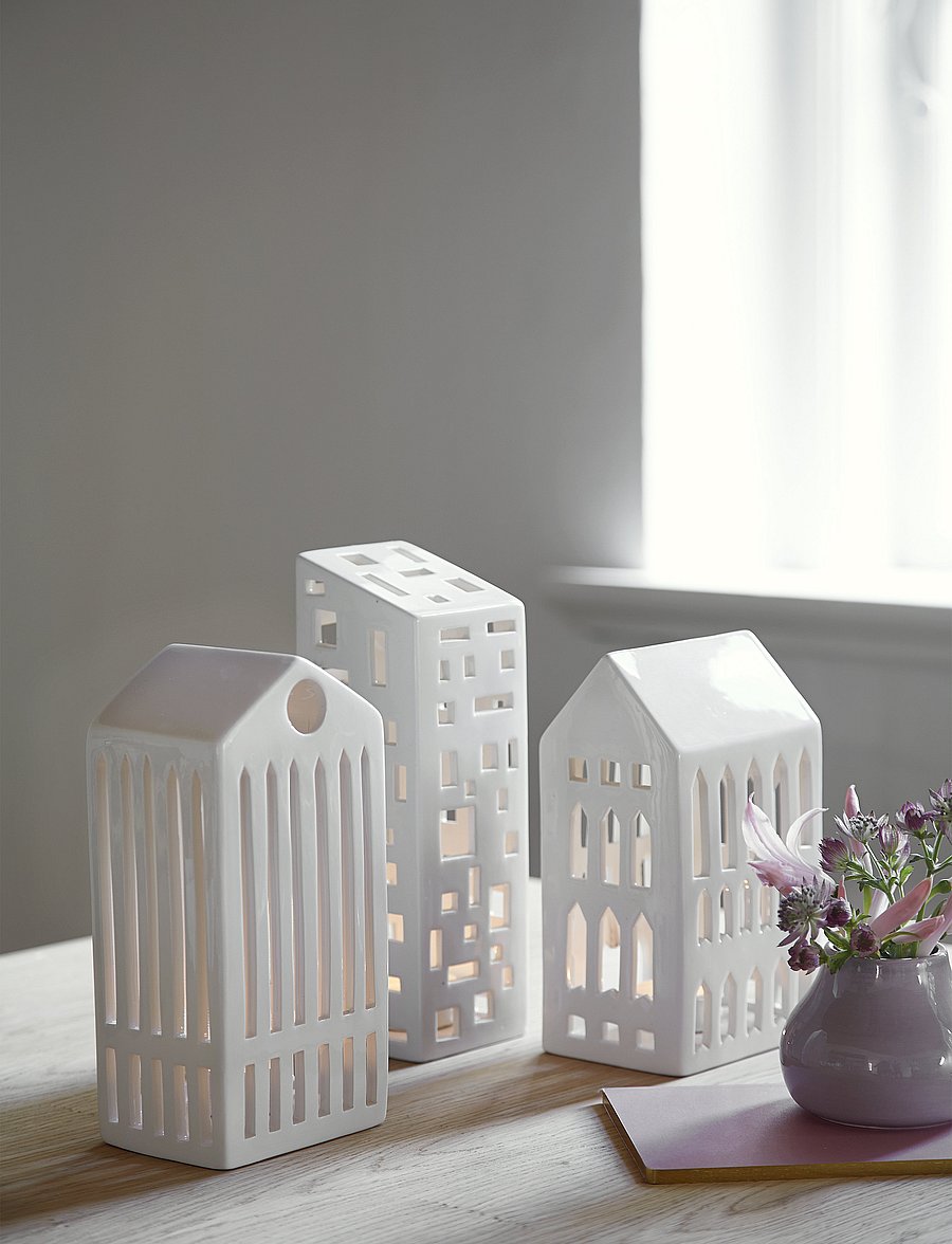 Kähler - Urbania Lighthouse High building - teelichthalter - white - 0