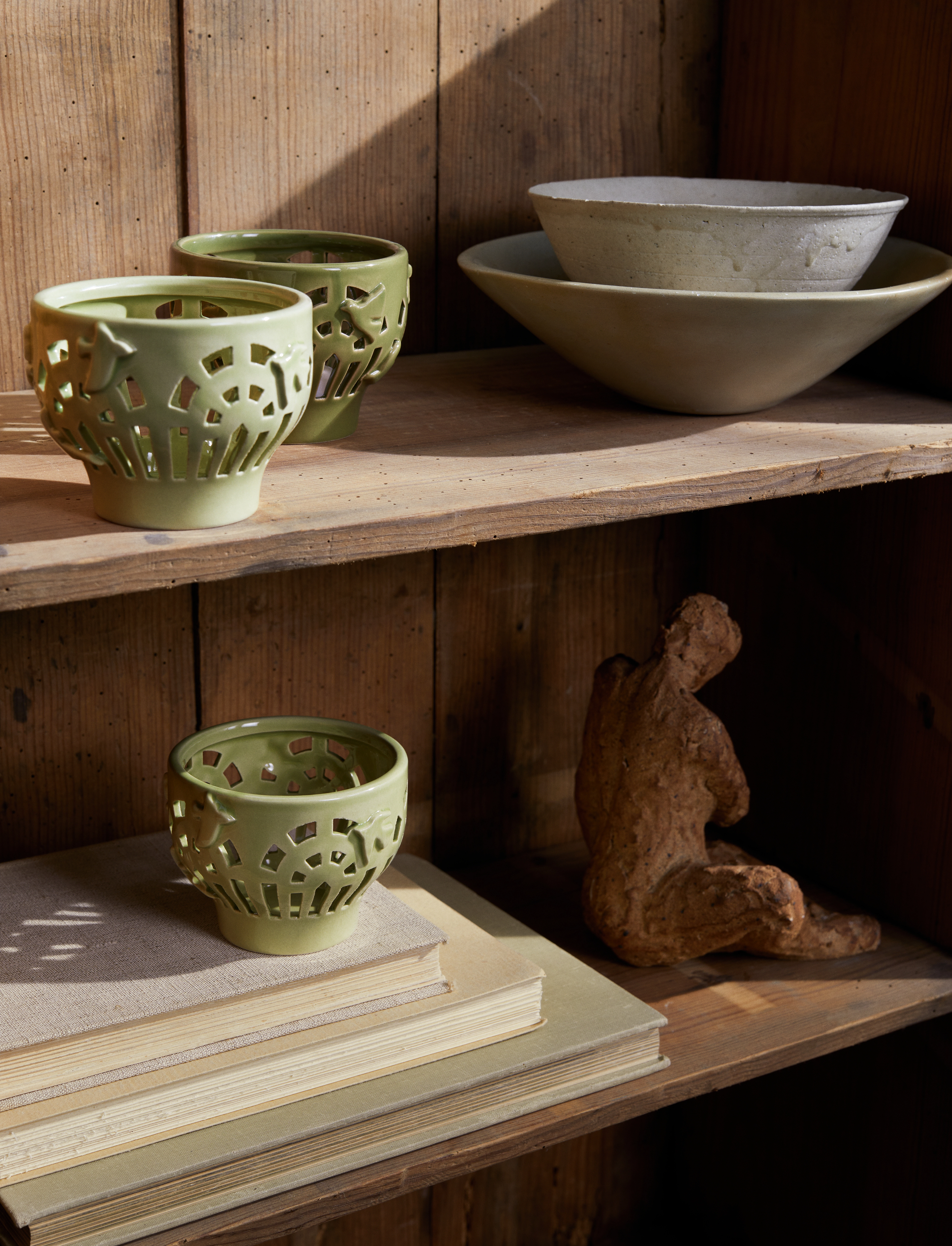 Kähler Orangery Fyrfadsstage Ø9.5 Cm Green Garden, One Size, Candlesticks & Lanterns, Grün - Tealight Holders, Homeware