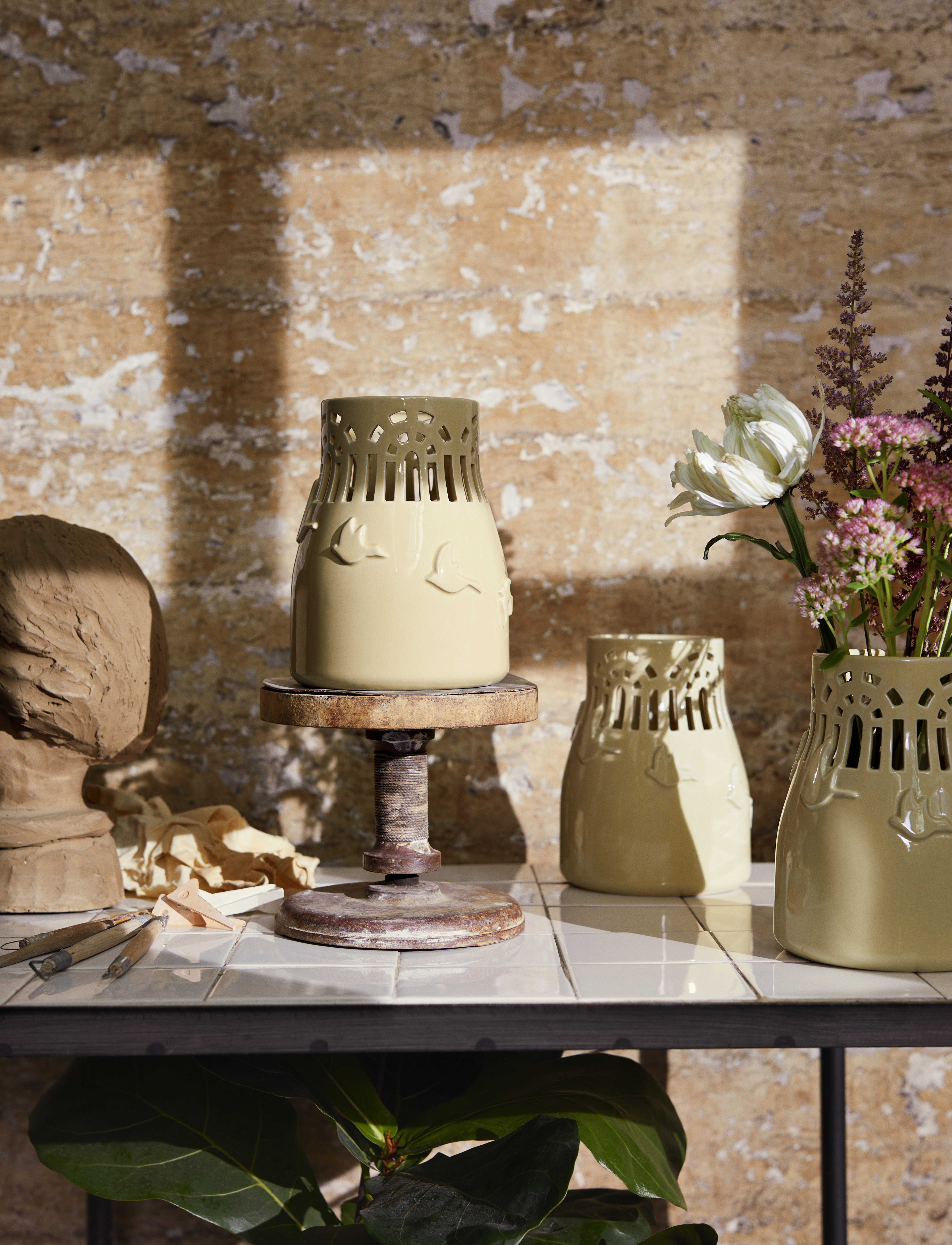 Kähler Orangery Vase H18 Sweet Honey, H18 cm, Beige, Vaser > Store Vaser, Unisex