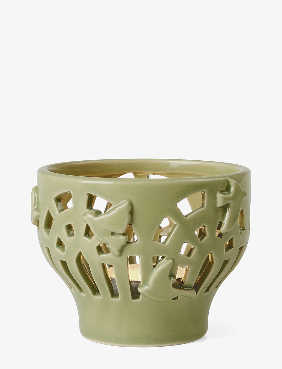 Kähler - Orangery Tealight holder Ø9.5 cm spring leaf - teeküünlahoidjad - spring leaf - 2