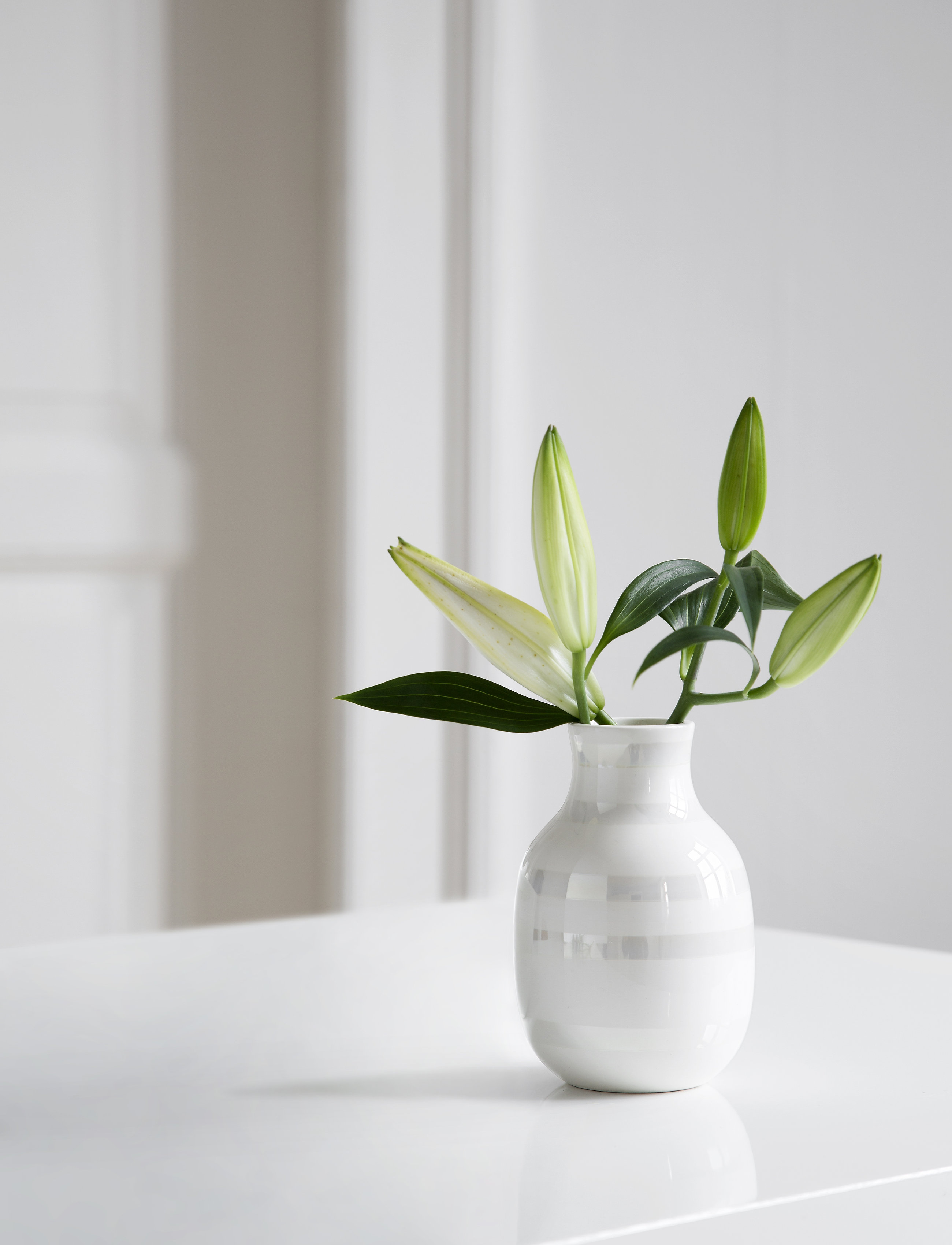 Kähler Omaggio Vase, H12.5 cm, Silver, Vaser > Store Vaser, Unisex