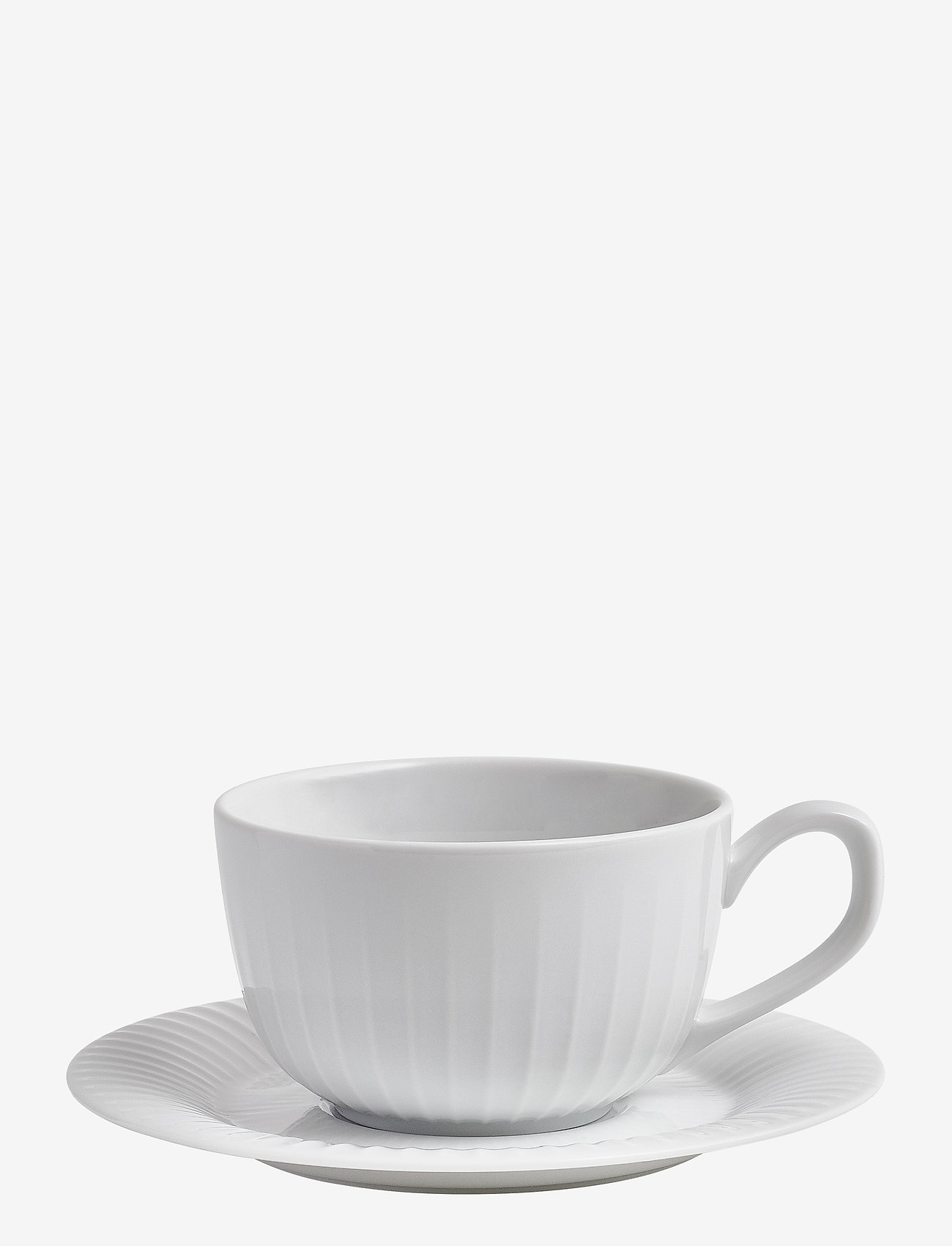 Kähler - Hammershøi Coffee cup with matching saucer 25 cl - coffee cups - white - 0