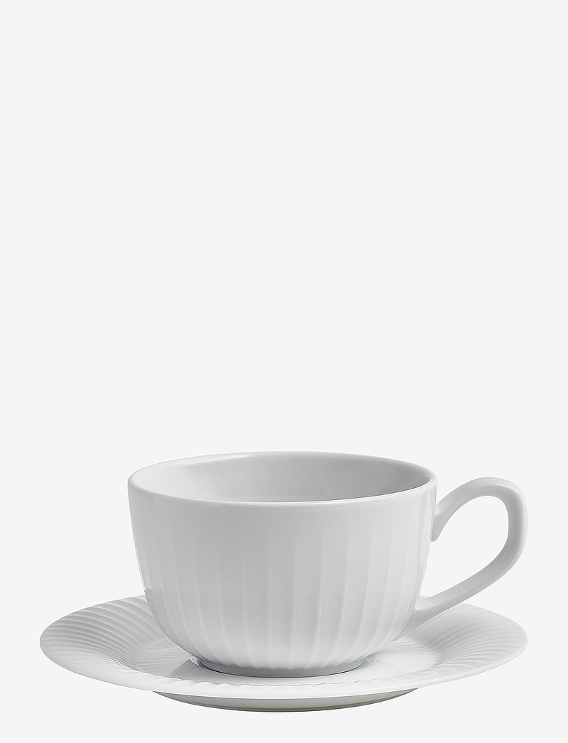 Kähler - Hammershøi Coffee cup with matching saucer 25 cl white (16060) - die niedrigsten preise - white - 0