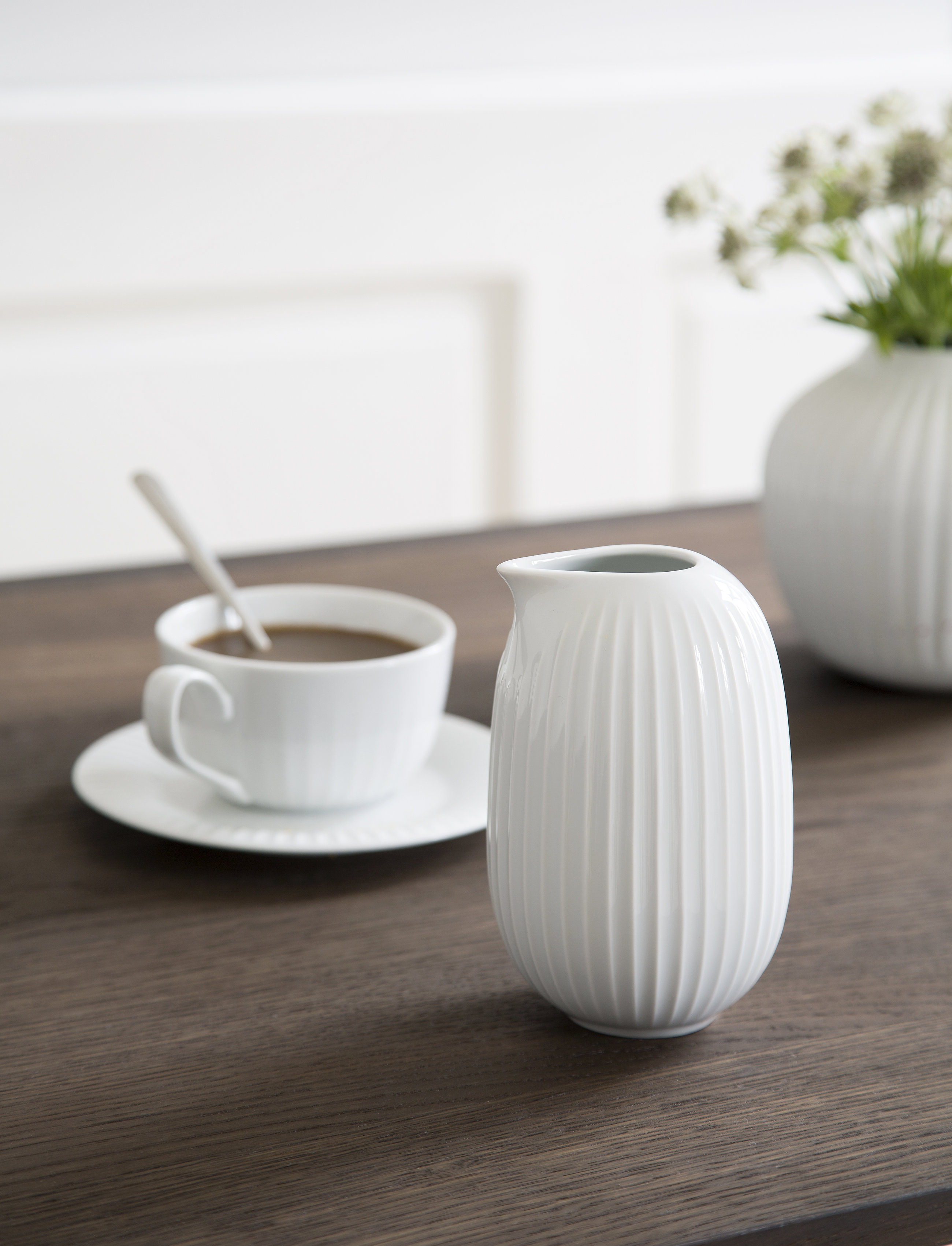 Kähler Hammershøi Kaffekop M. Underkop 25 Cl, 25 CL, White, Kopper & Krus > Kaffekopper, Unisex