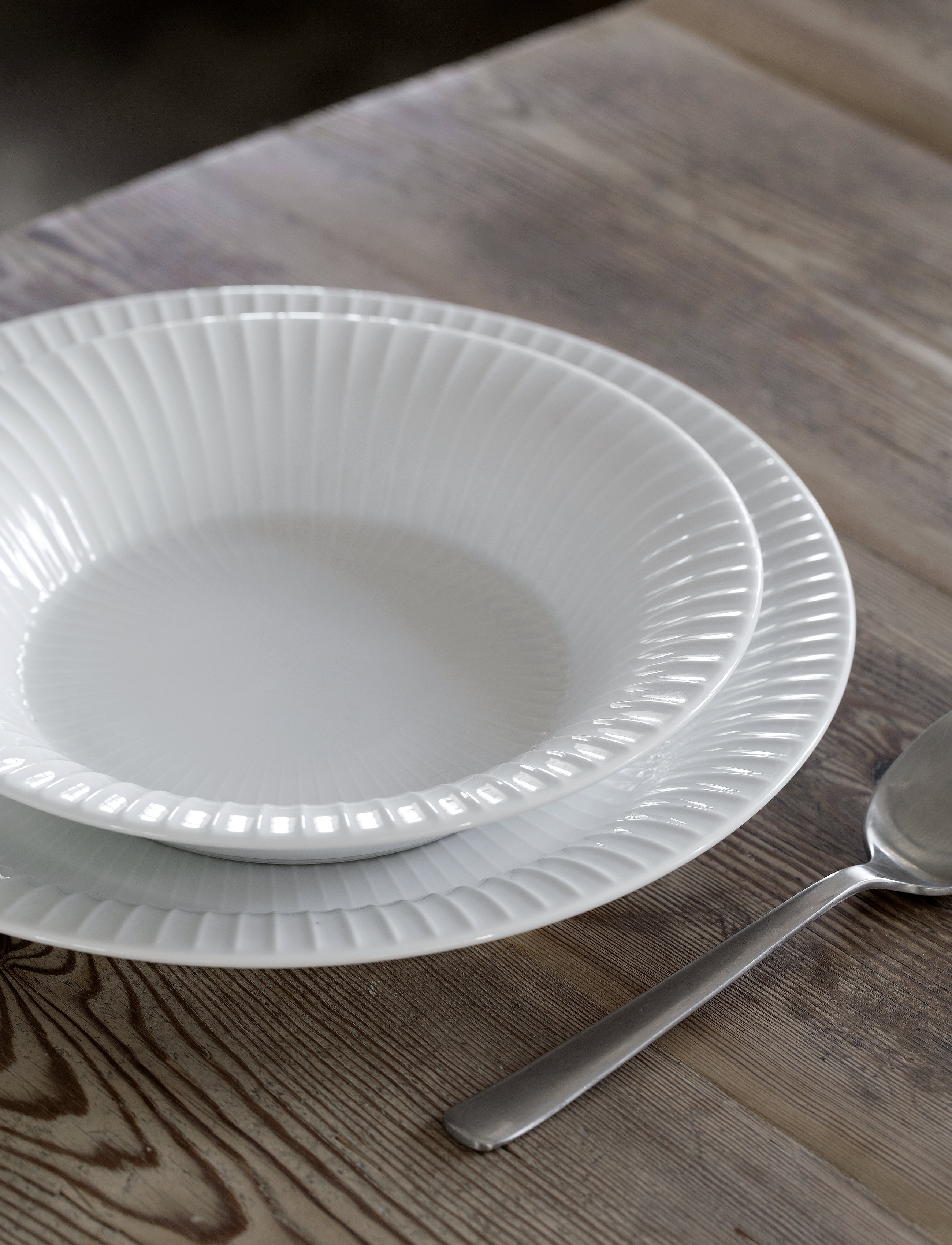 Kähler Hammershøi Dyb Tallerken Ø21 Cm, Ø 21 cm, Plates, Weiß - Deep Homeware