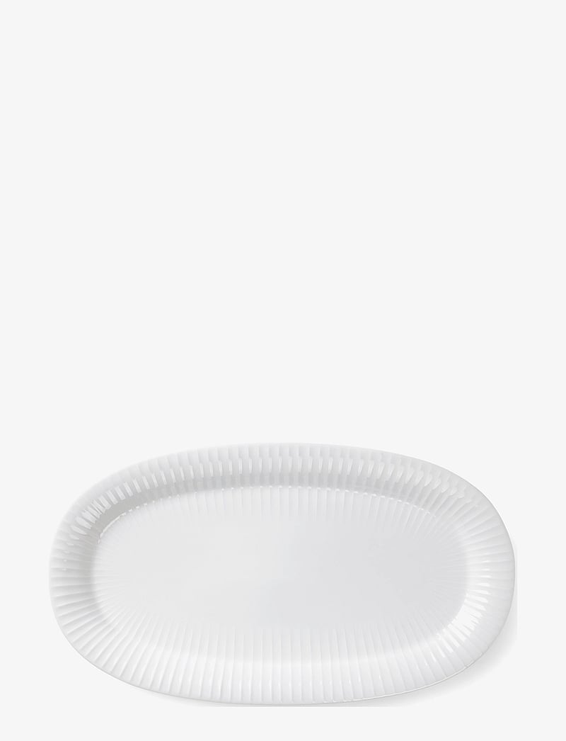 Kähler - Hammershøi Oval serving dish 40x22.5 white - vaagnad ja roogade serveerimisalused - white - 1