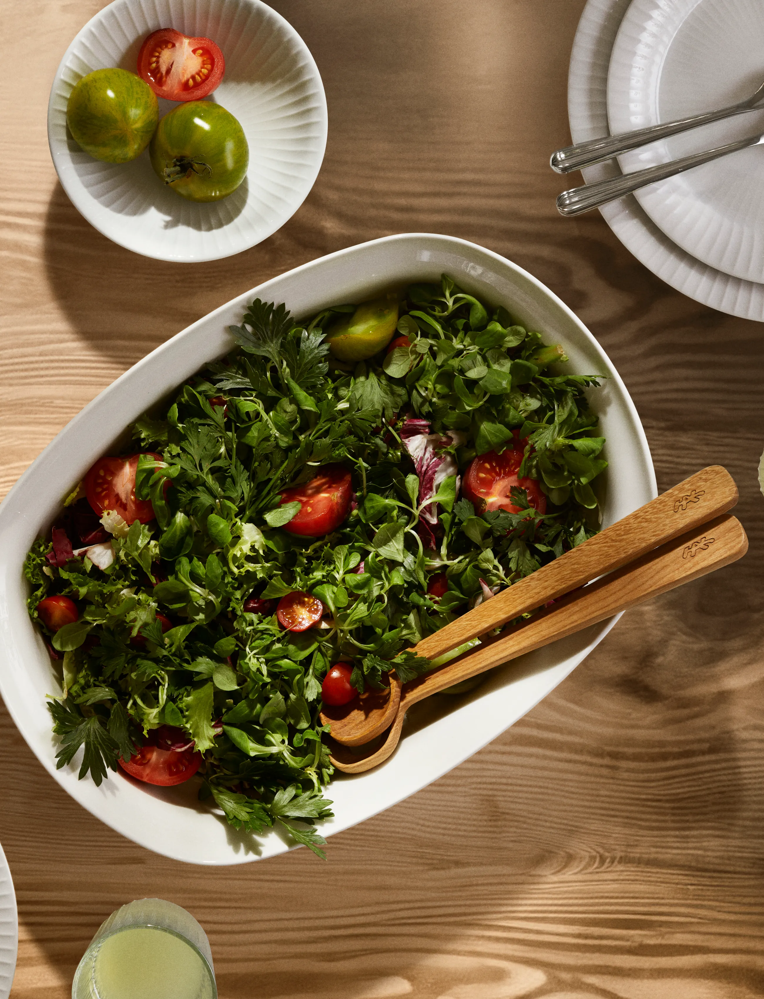 Kähler - Hammershøi Salad serving set oak - nach preis einkaufen - oak - 3