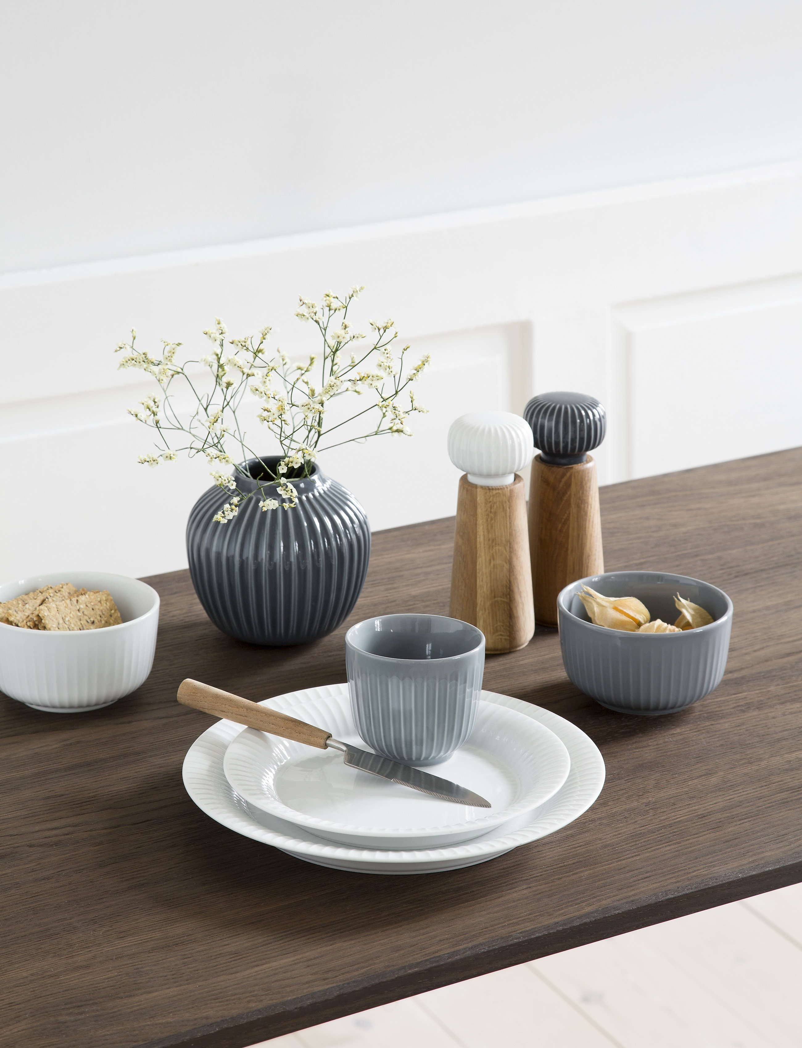 Kähler Hammershøi Kværn, H:18 cm, Grinders, Weiß - Spice Homeware