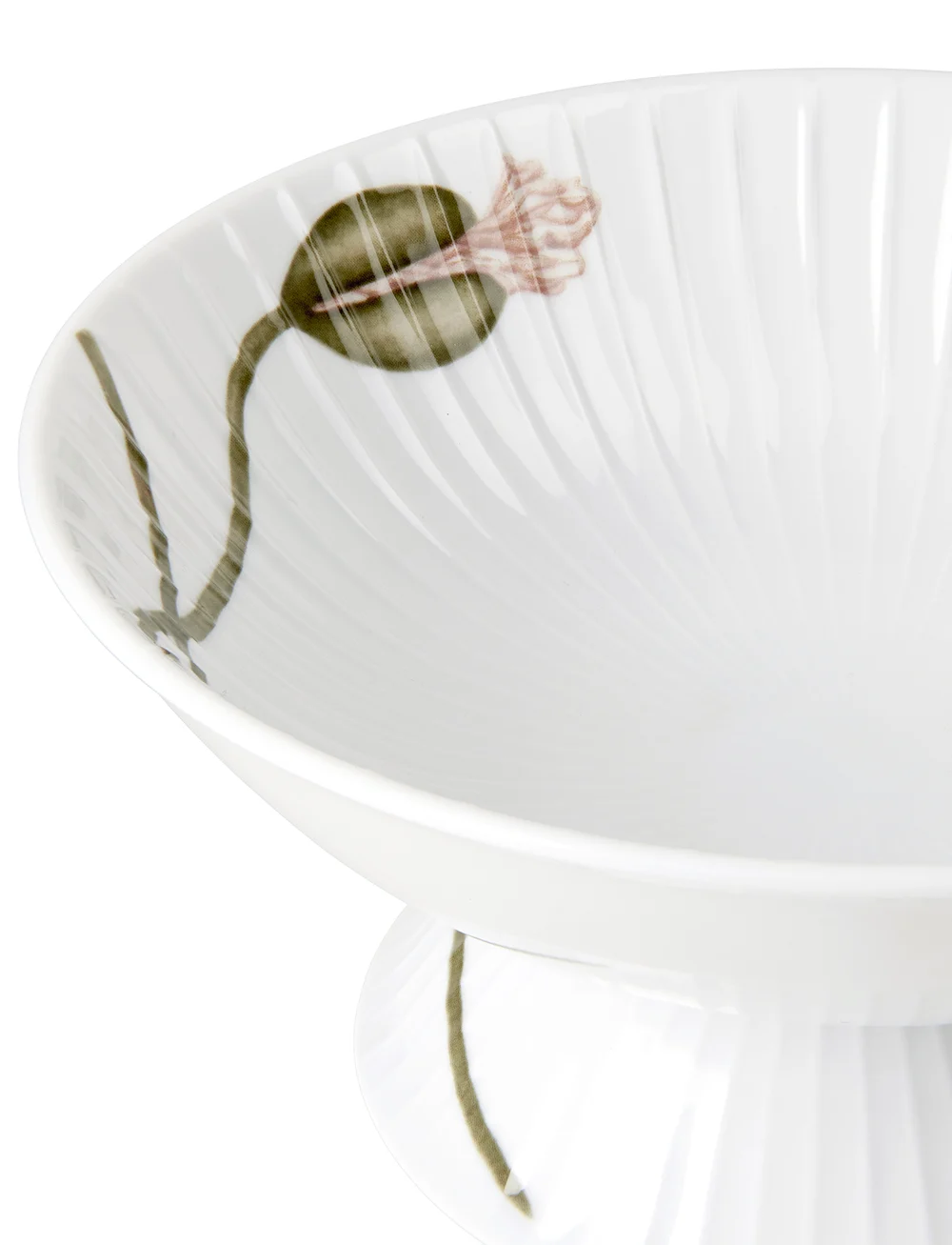 Kähler - Hammershøi Poppy Bowl on stand Ø16 cm white w. deco - nach preis einkaufen - white w. deco - 3