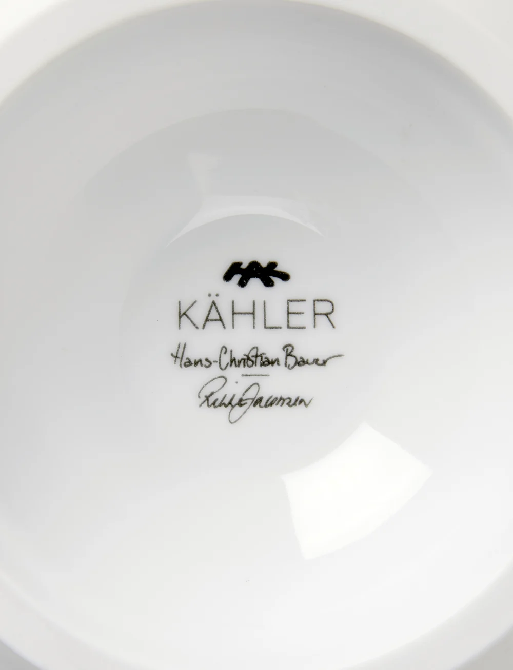 Kähler - Hammershøi Poppy Bowl on stand Ø16 cm white w. deco - nach preis einkaufen - white w. deco - 4