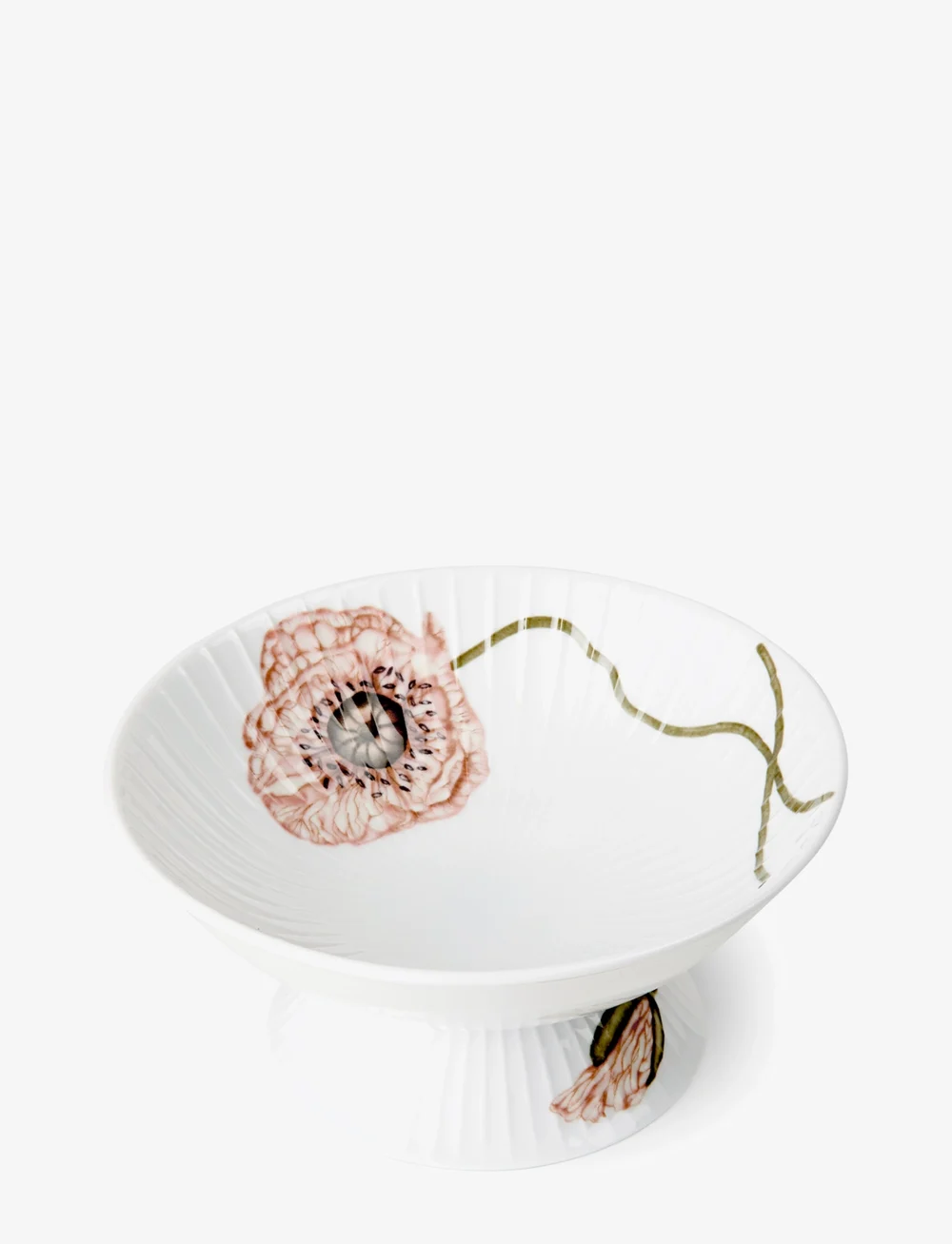 Kähler - Hammershøi Poppy Bowl on stand Ø16 cm white w. deco - nach preis einkaufen - white w. deco - 1
