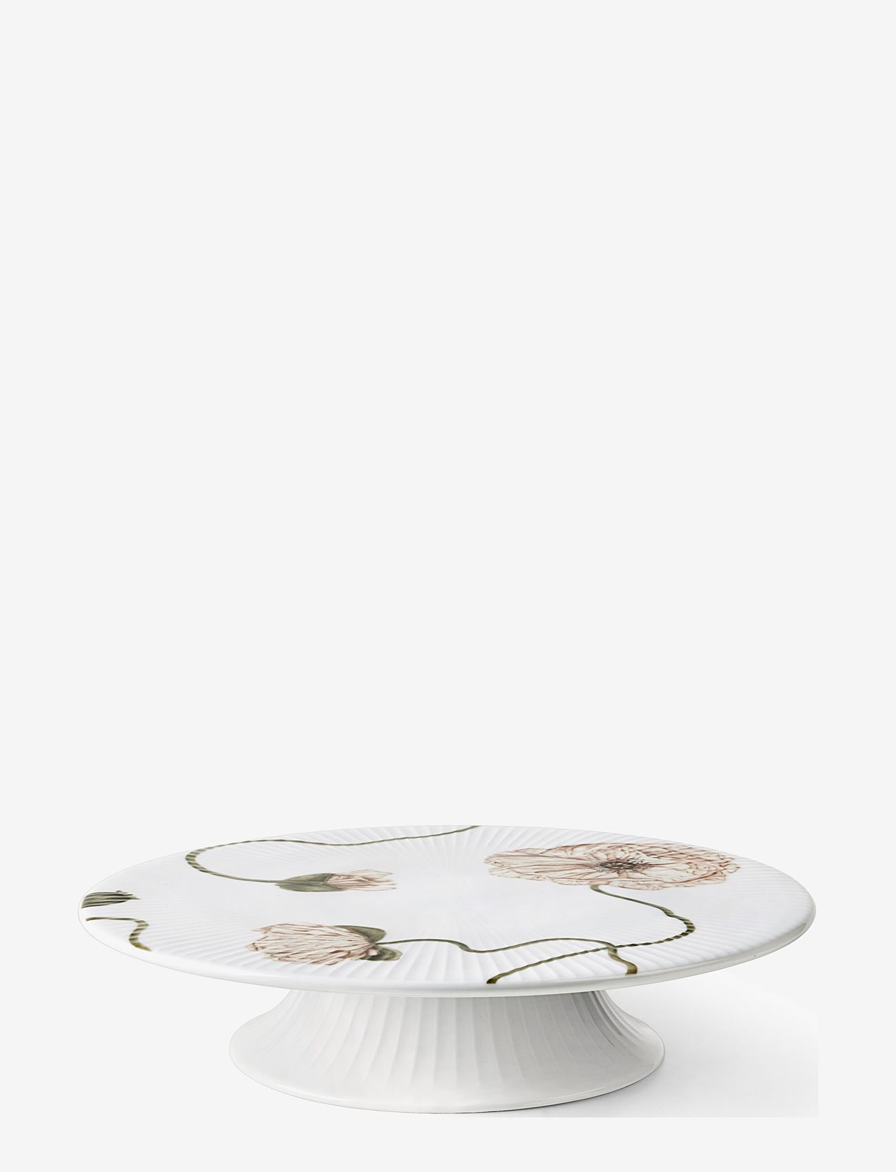 Kähler - Hammershøi Poppy Tårtfat Ø30 cm vit m. deko - white w. deco - 0
