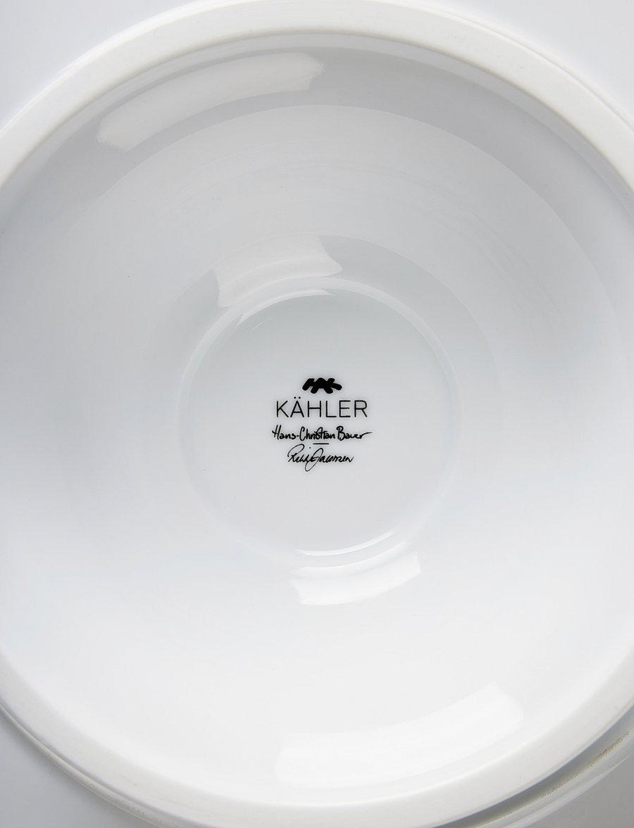 Kähler - Hammershøi Poppy Cake dish Ø30 cm white w. deco - white w. deco - 4