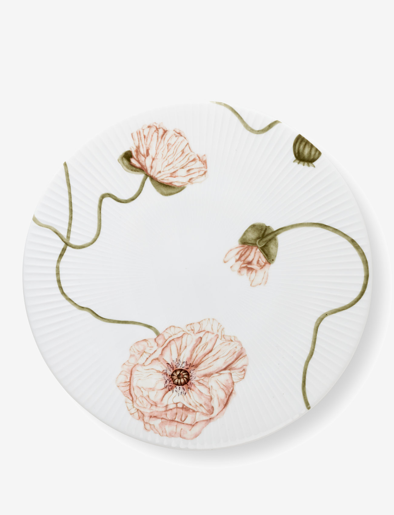 Kähler - Hammershøi Poppy Tårtfat Ø30 cm vit m. deko - white w. deco - 1