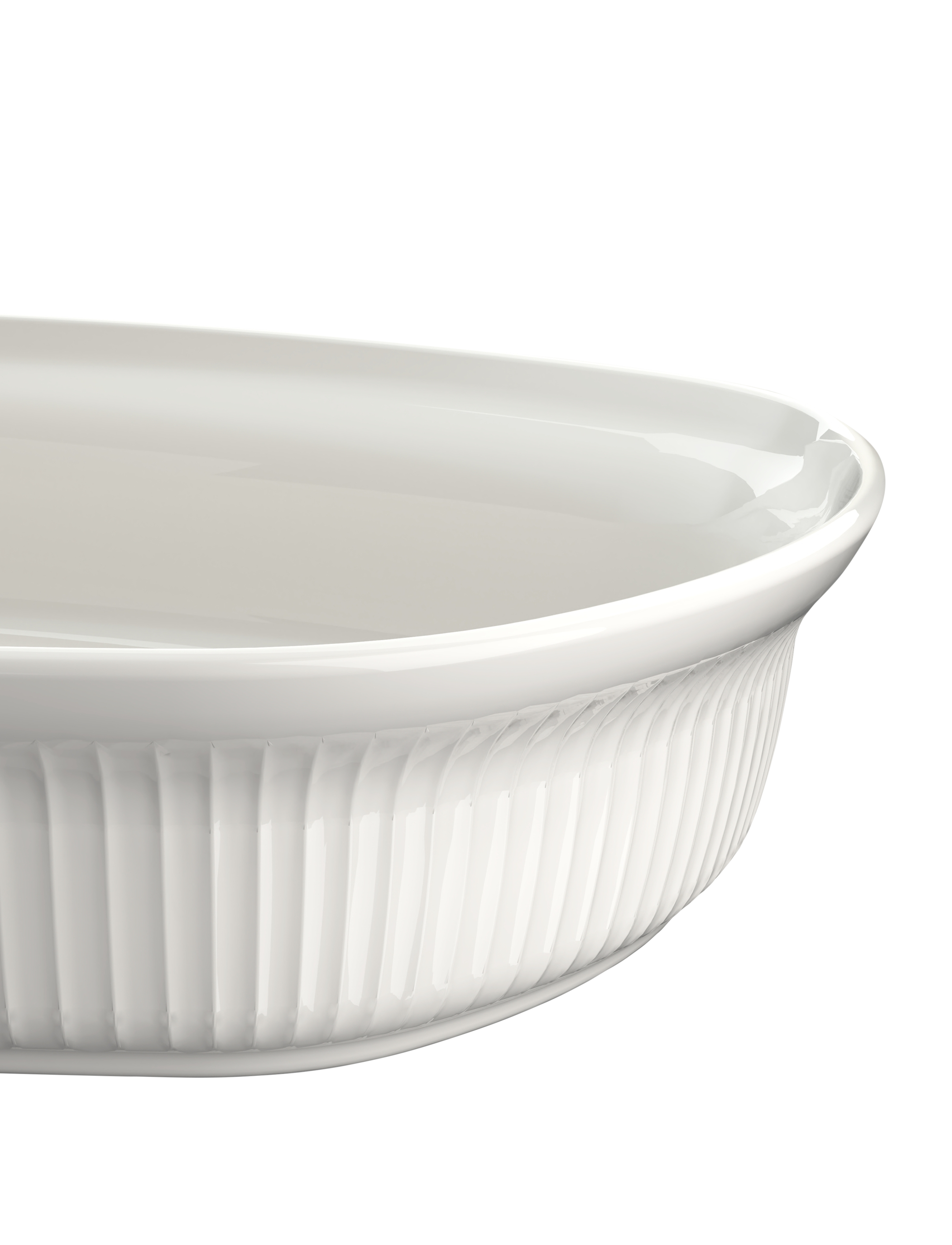 Kähler - Hammershøi Ovnfast fad 39x29.5 cm hvid - ovnfaste fade - white - 2