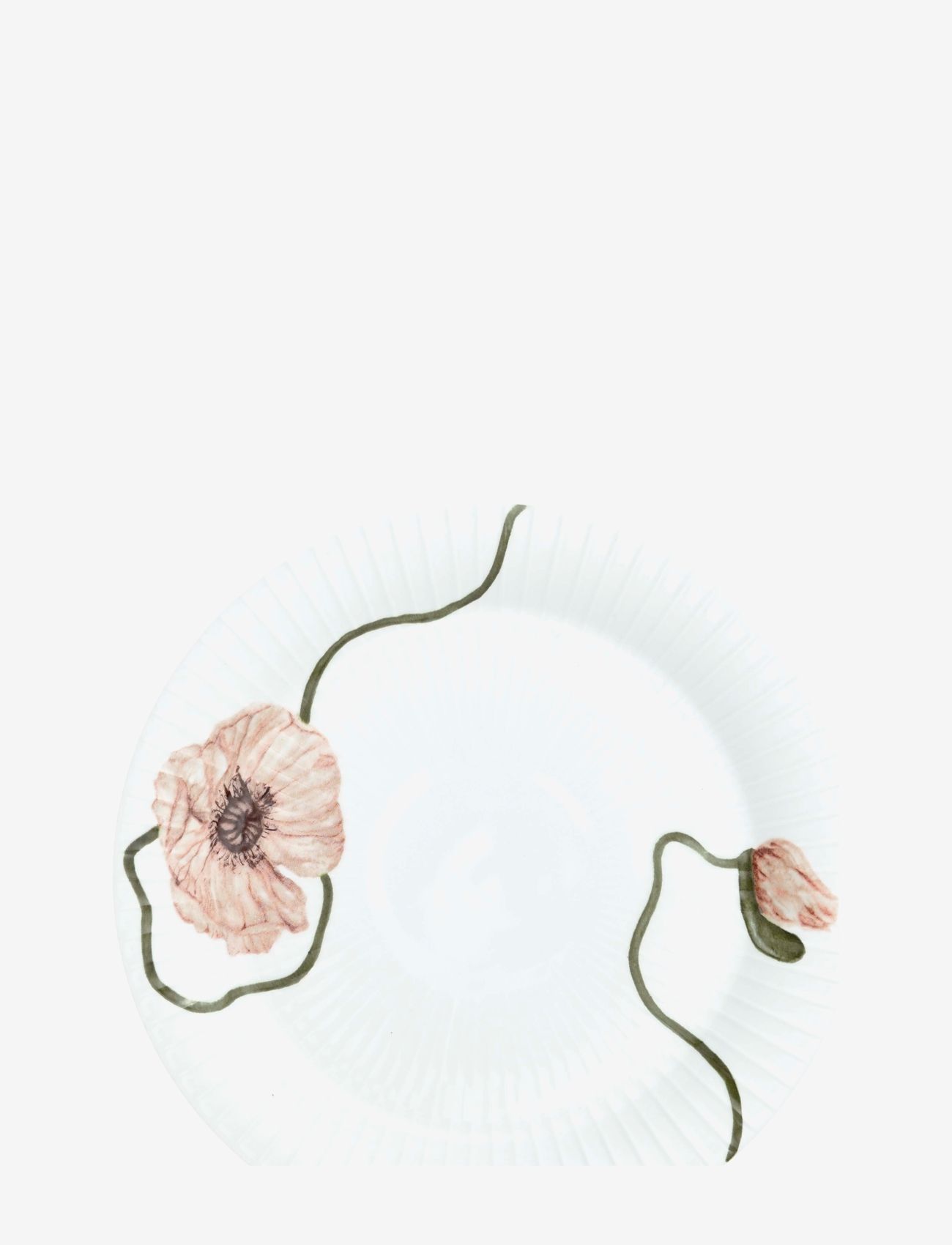 Kähler - Hammershøi Poppy Tallerken m. deko - køb efter pris - white w. deco - 0