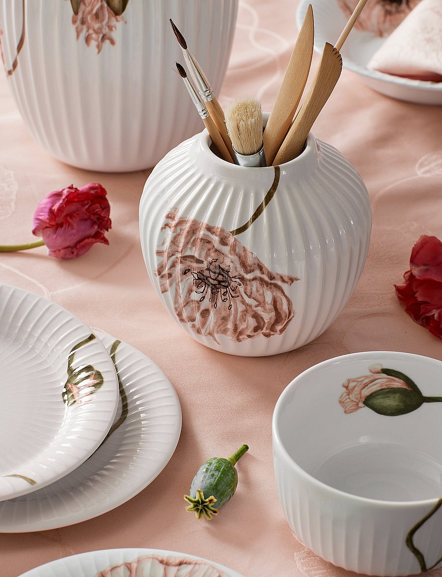 Kähler - Hammershøi Poppy Plate w. deco - väikesed taldrikud - white w. deco - 0