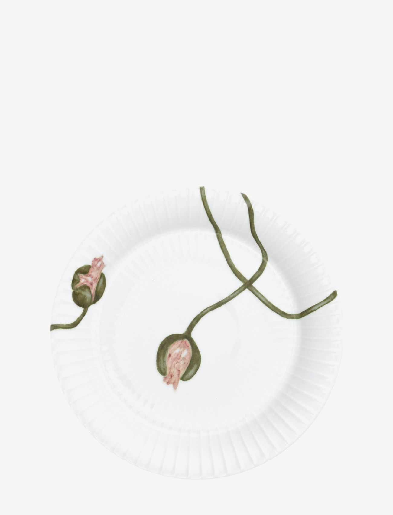 KÄHLER Hammershøi Poppy Tallerken M. Deko Weiß - Ø 19 CM - Unisex