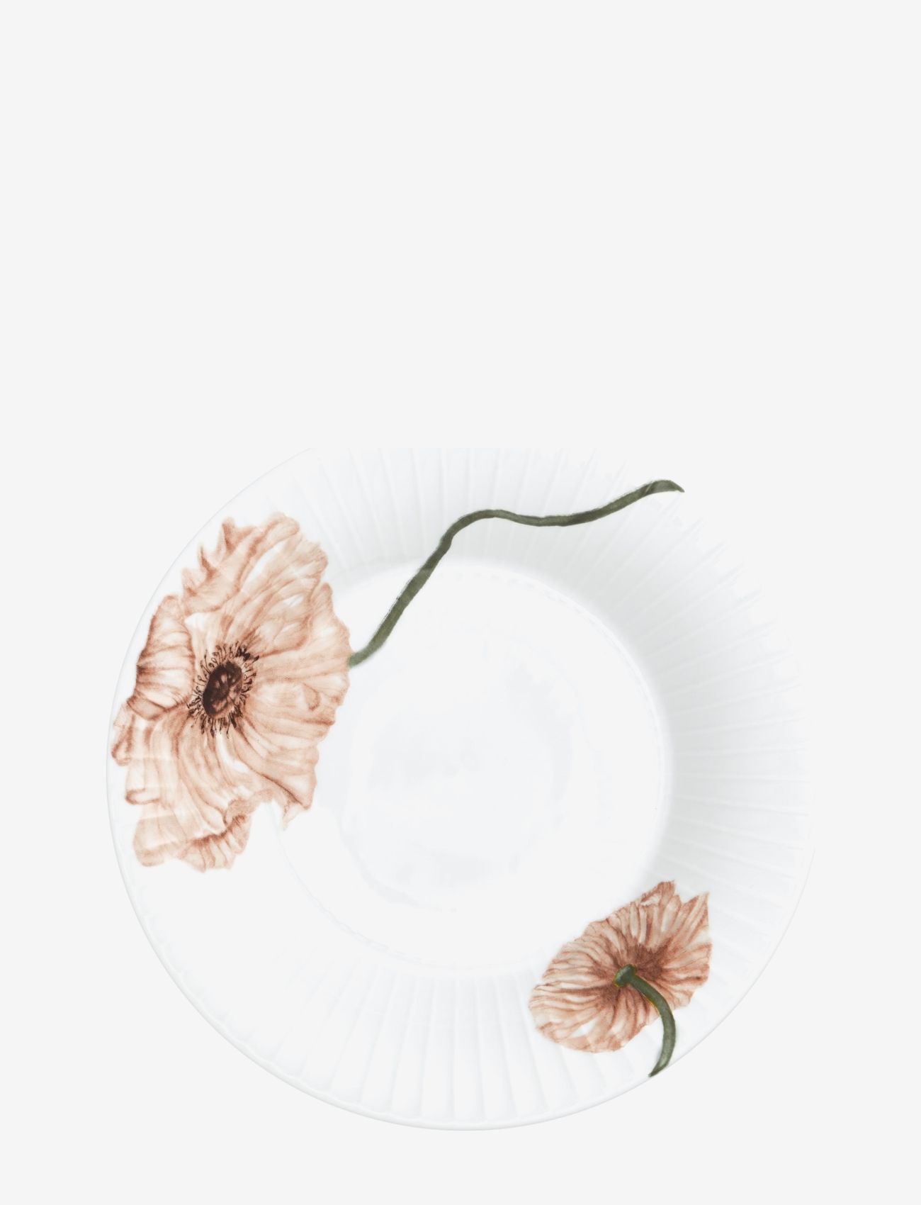 KÄHLER Hammershøi Poppy Dyb Tallerken M. Deko Weiß - Ø 21 CM - Unisex
