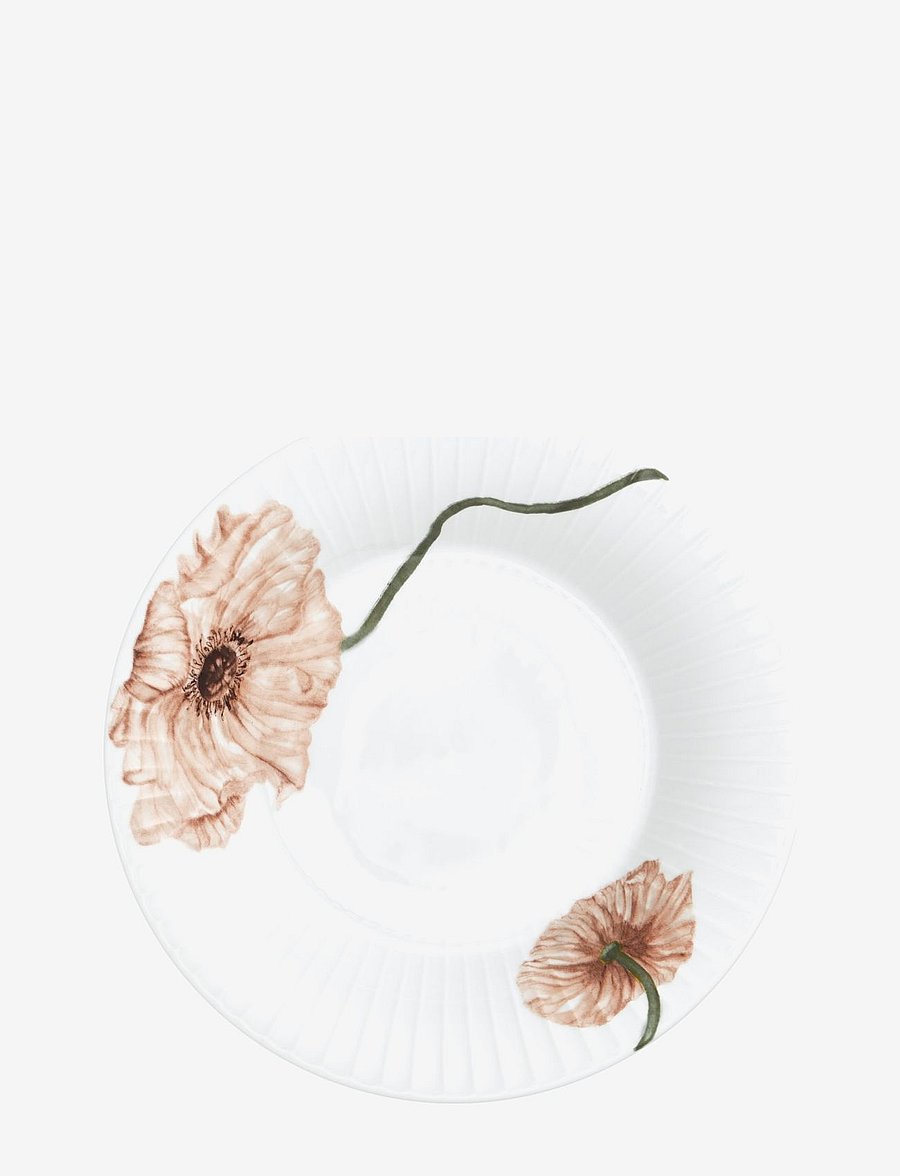 Kähler - Hammershøi Poppy Soup plate w. deco - supitaldrikud - white w. deco - 1