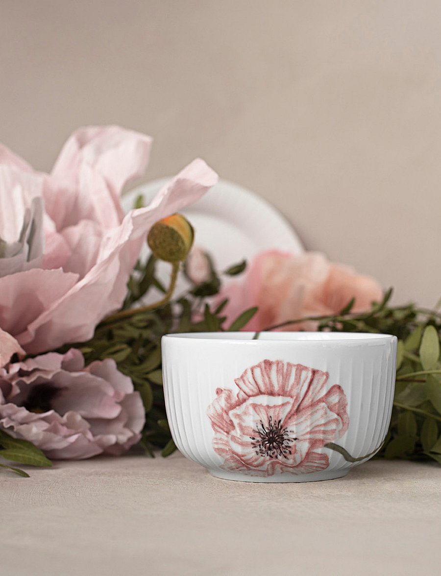 Kähler - Hammershøi Poppy Bowlwhite w. deco - white w. deco - 0
