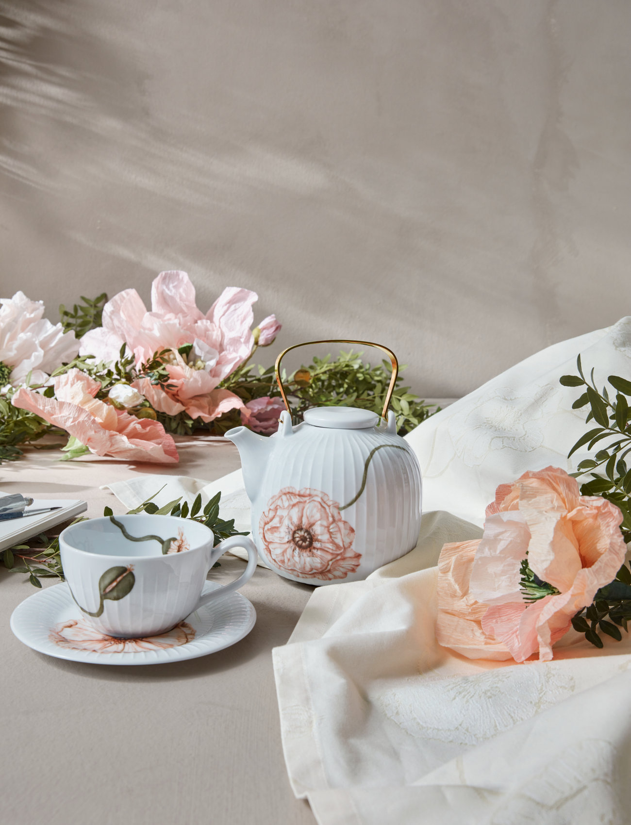 Kähler - Hammershøi Poppy Tekande 1,2 l - tekander - white w. deco - 2