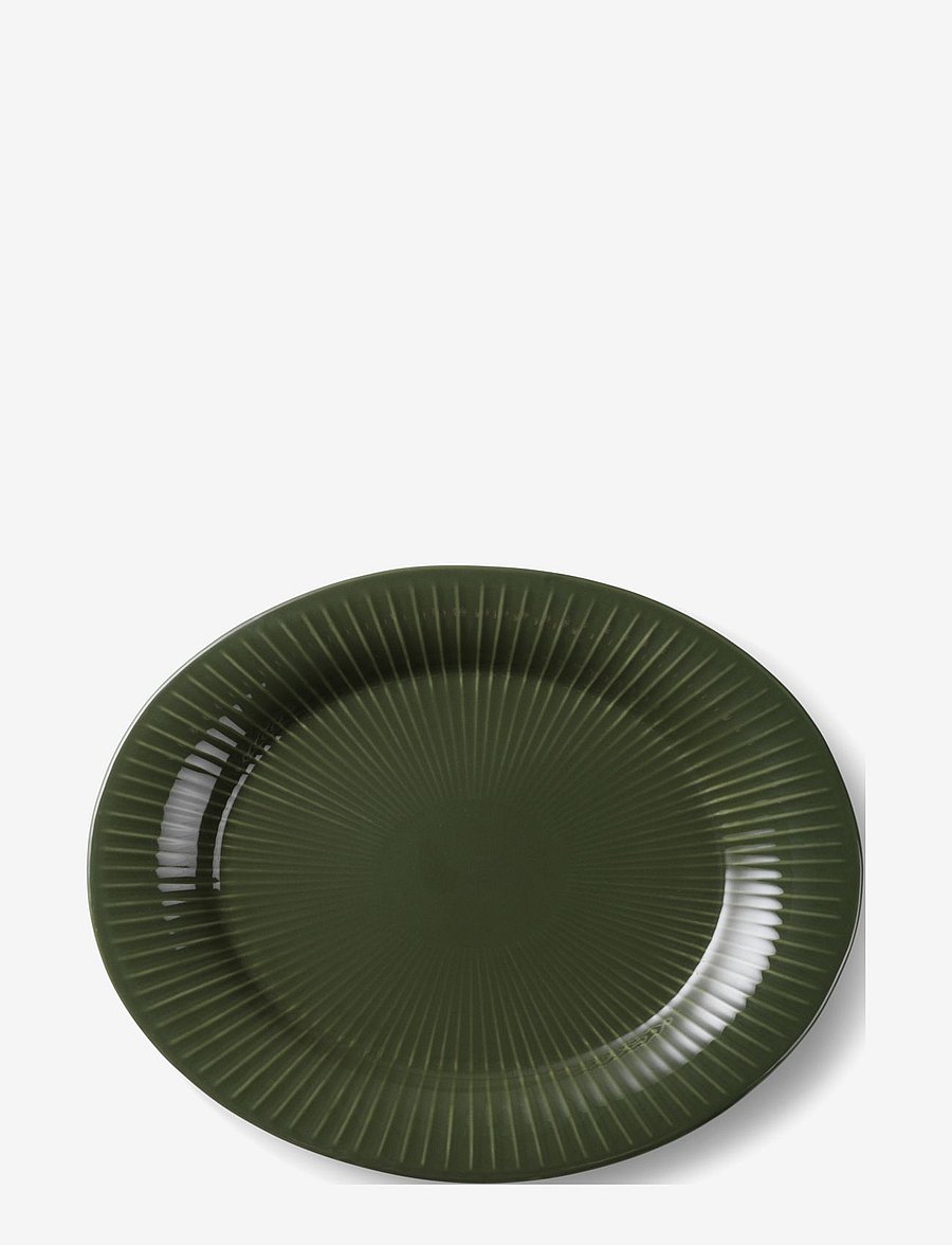 Kähler - Hammershøi Oval dish 28,5x22,5 - servierplatten - dark green - 1