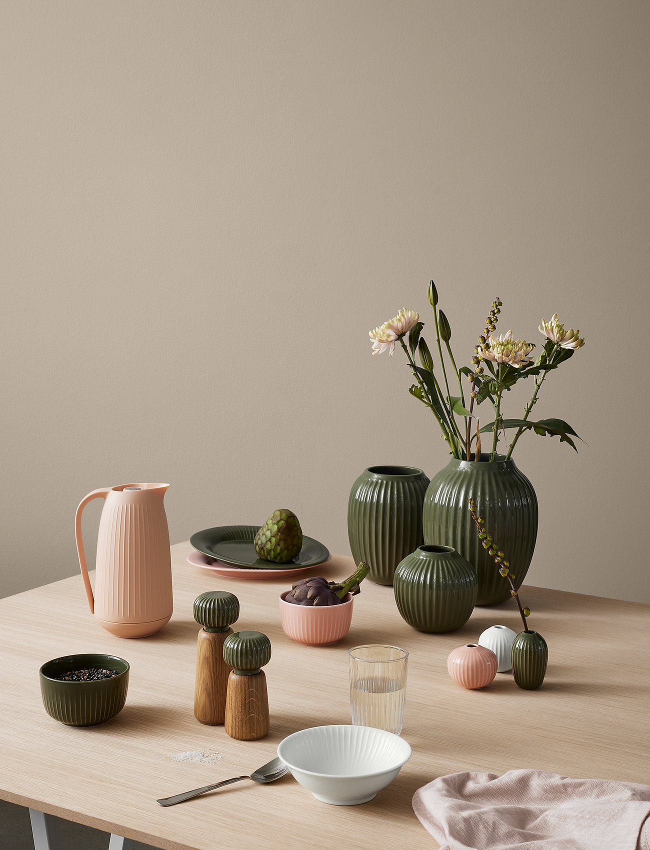 Kähler Hammershøi Ovalt Bordfad 28,5X22,5, 28.5X22.5 cm, Serving Dishes, Grün - Platters, Homeware