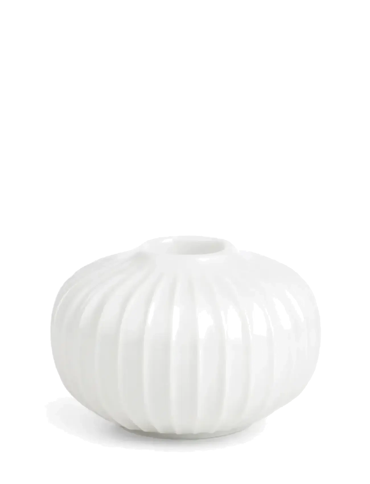Kähler Hammershøi Candle holder round Ø8 cm white (15364) - Kähler - WHITE / white