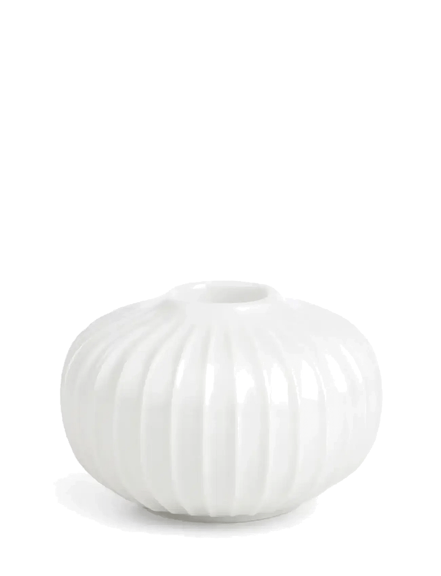Kähler - Hammershøi Candle holder round Ø8 cm white (15364) - teeküünlahoidjad - white - 1