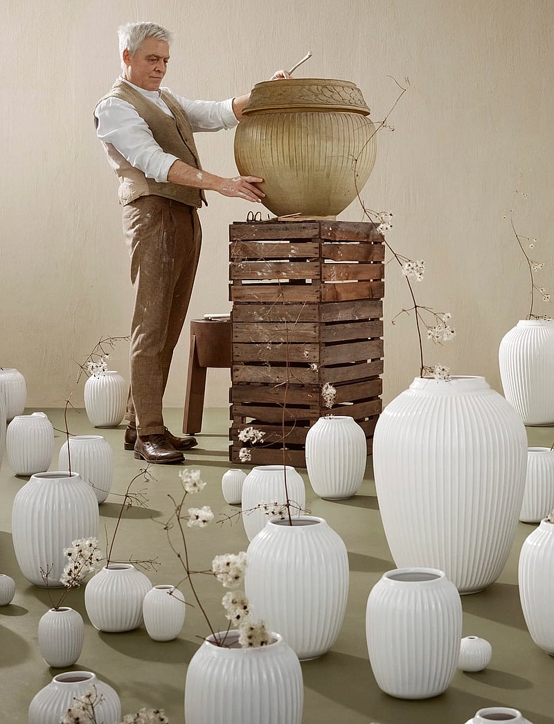 Kähler - Hammershøi Candle holder round Ø8 cm white (15364) - teelichthalter - white - 4