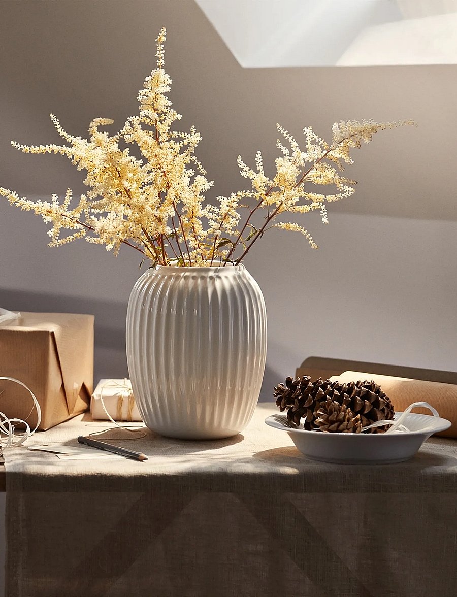 Kähler - Hammershøi Vase H21 cm white (15380) - vasen - white - 2