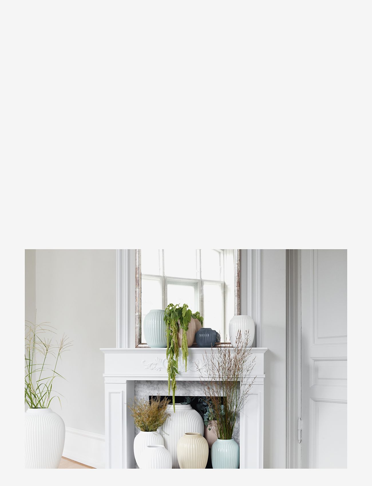 Kähler - Hammershøi Vase H25.5 white - vaasid - white - 2