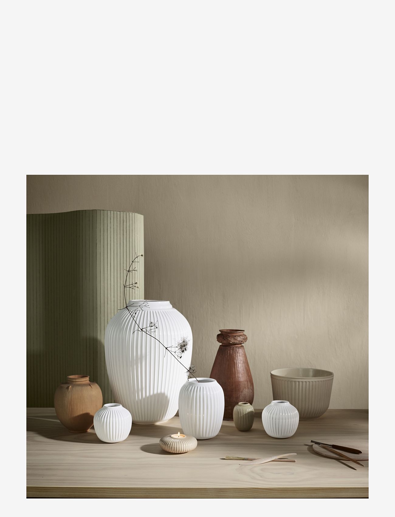 Kähler - Hammershøi Vase H25.5 white - vaasid - white - 3