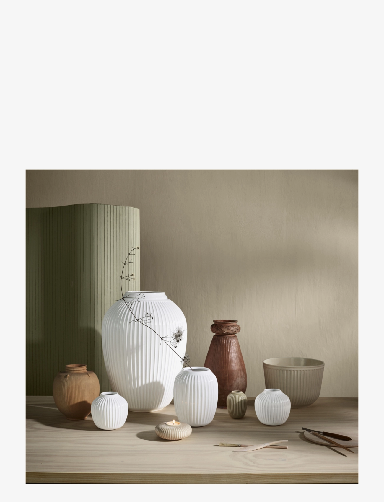 Kähler - Hammershøi Vas H25.5 vit - vaser - white - 3