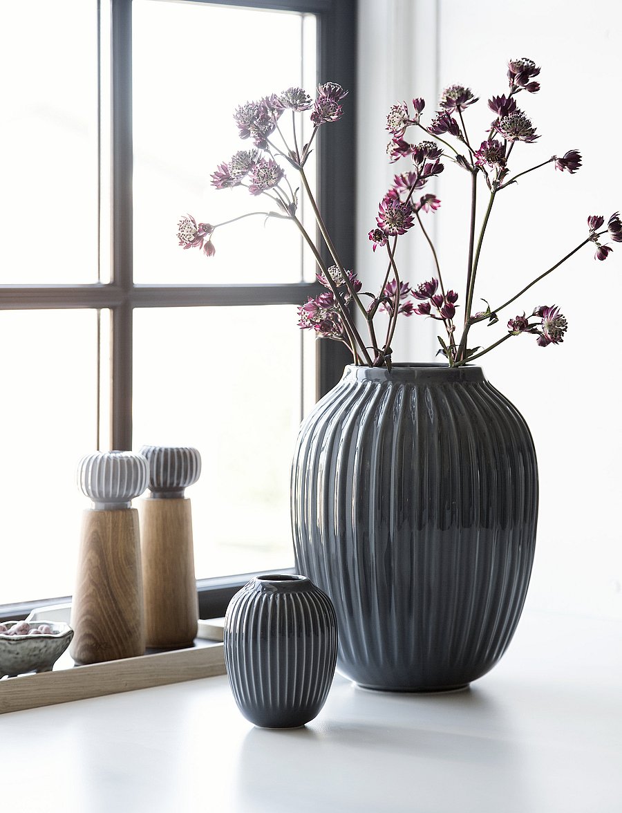 Kähler - Hammershøi Vase - vaasid - anthracite grey - 0
